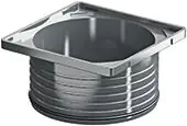 ACO Aufsatzstück 100 x 100 mm, Chrom, für Balkon/Terrassenablauf