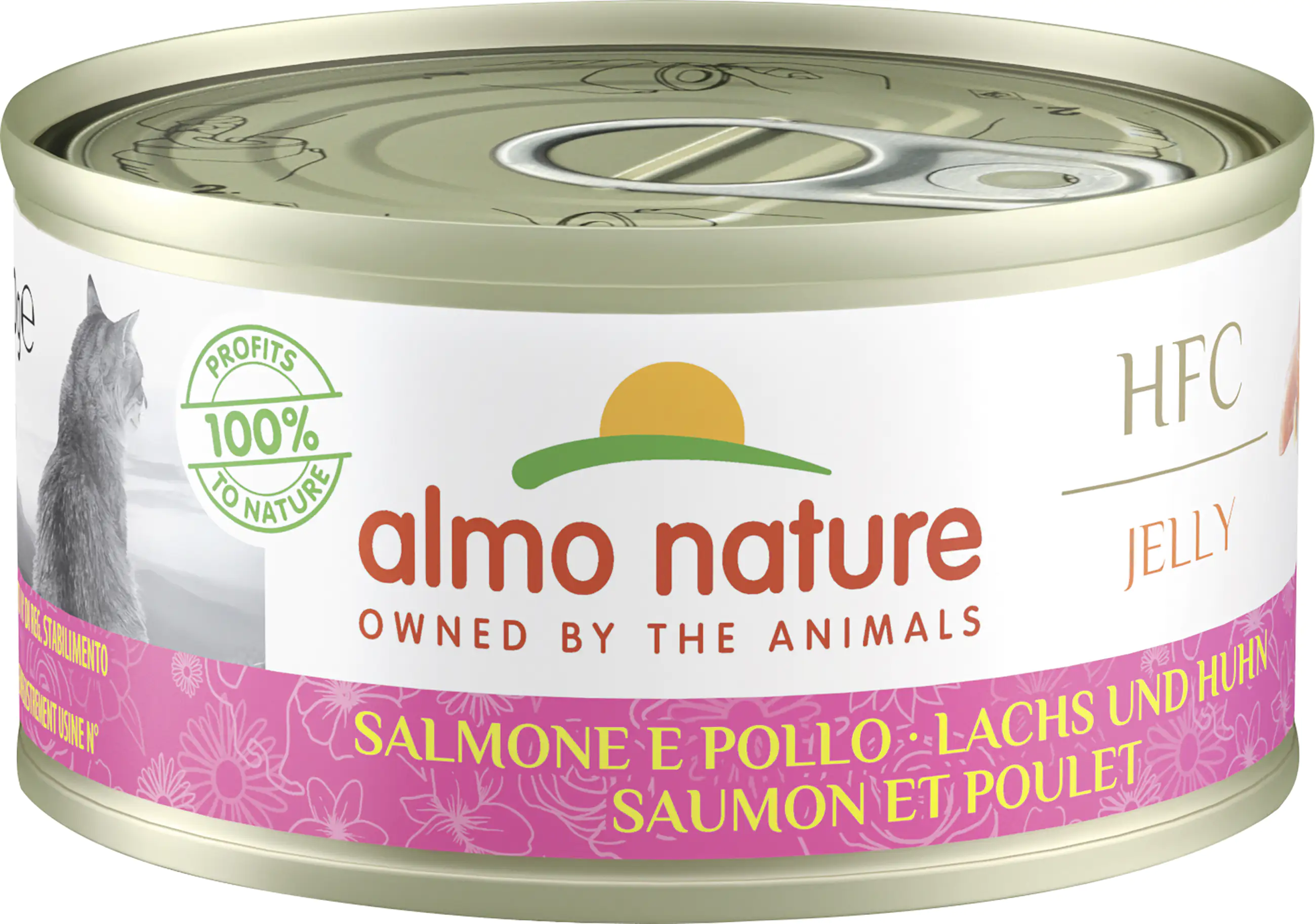 Almo Nature HFC Jelly Katzennassfutter glutenfrei 70 g Lachs & Huhn