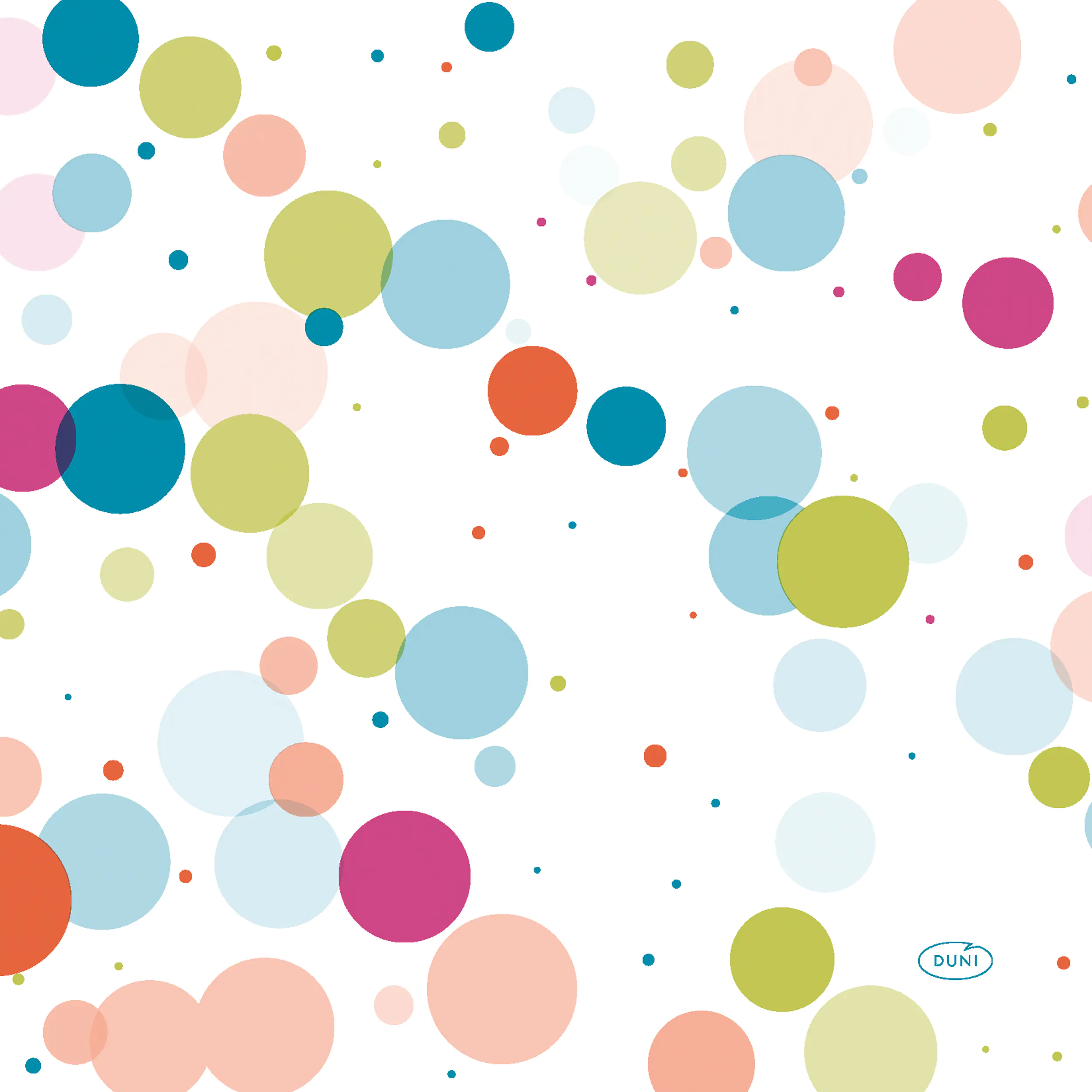 Duni Servietten Bubbles Multi 33 x 33 cm - 20er Pack