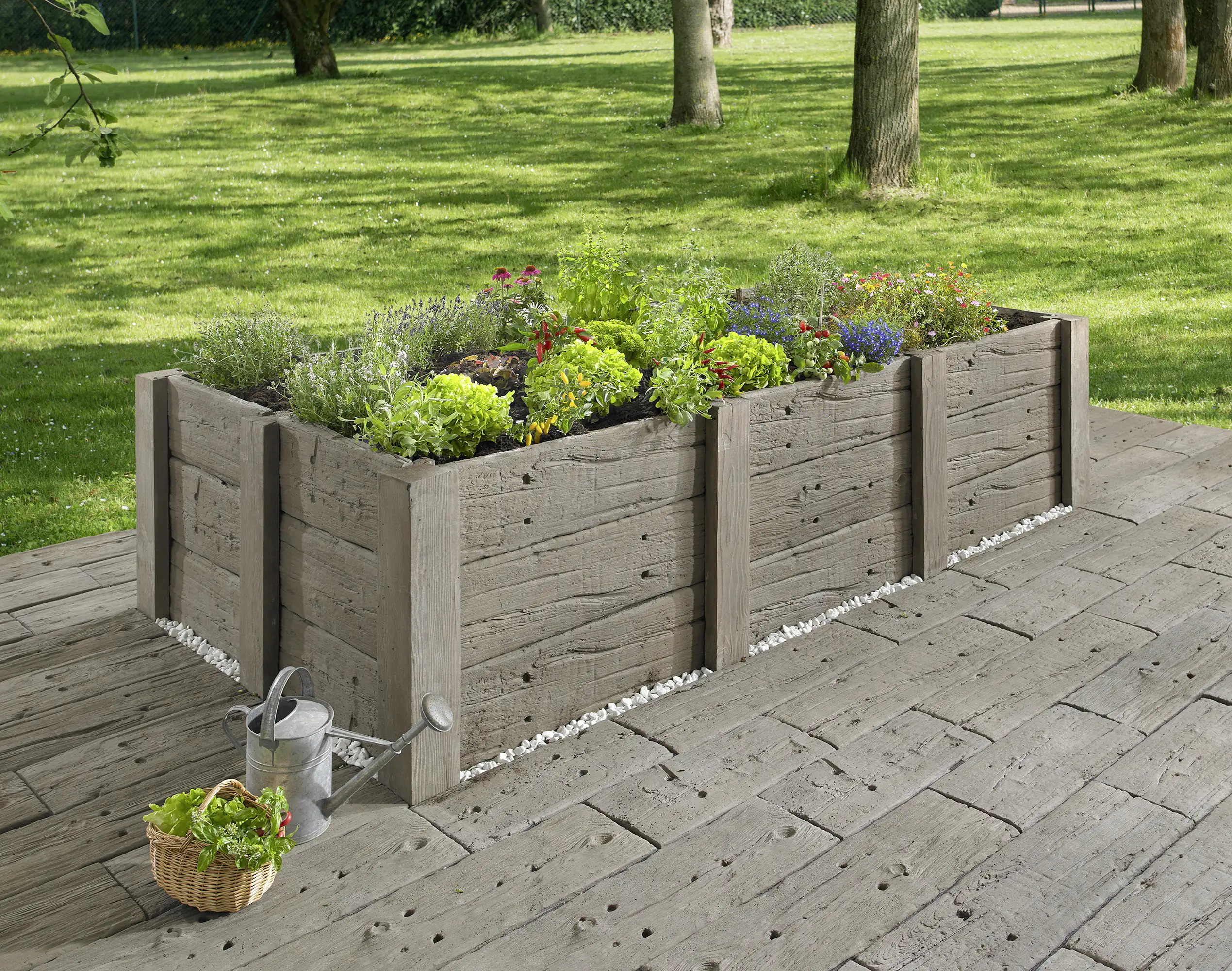 Kann Hochbeet-Set 1 Antik 220 x 150 x 75 cm braun