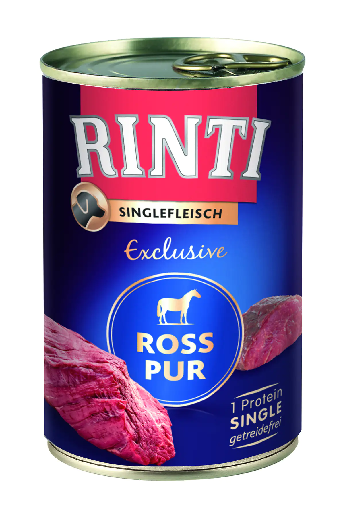 Rinti Singlefleisch Exclusive Hundenassfutter Adult getreidefrei 400 g Ross