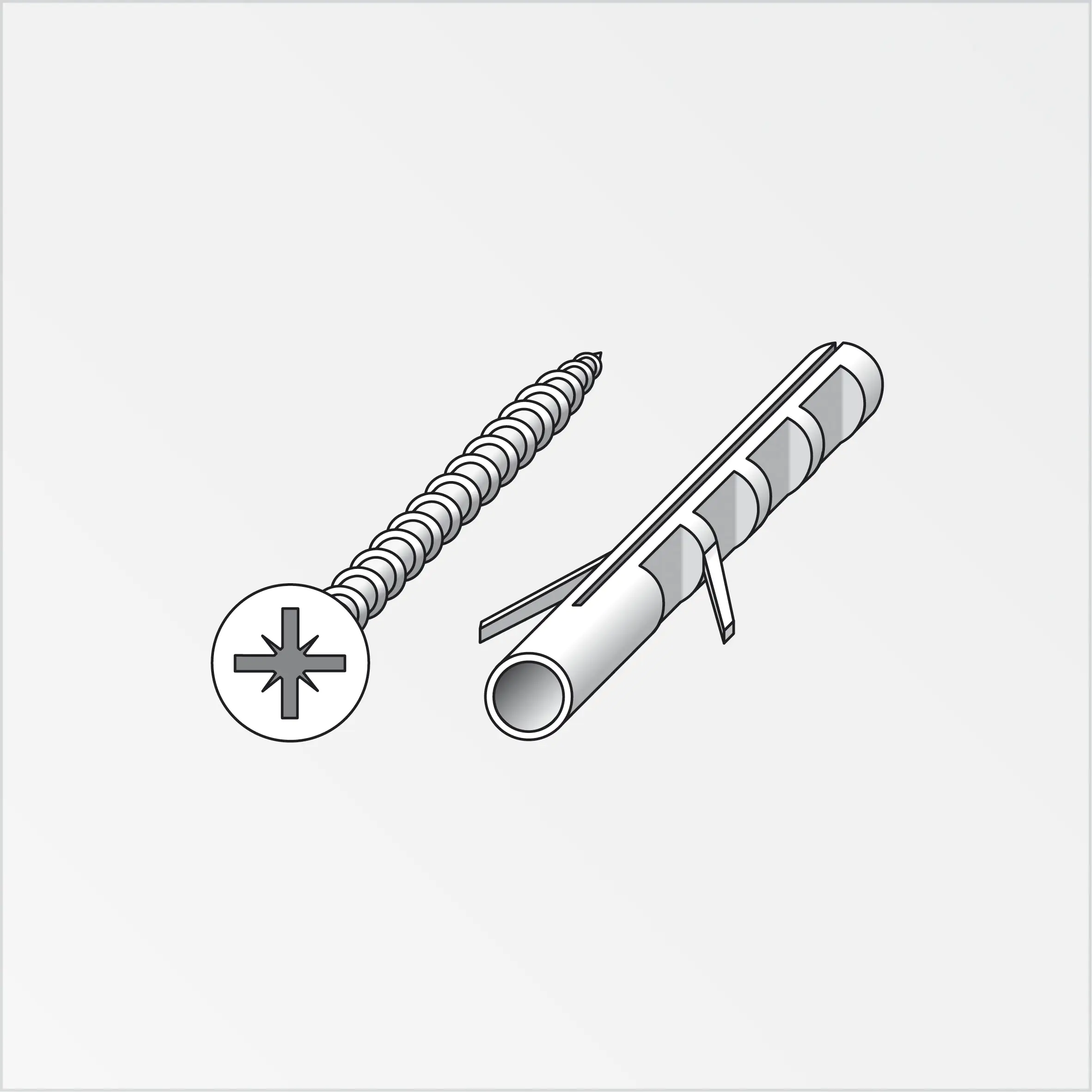 alfer Befestigungs-Set 30 mm 30 x 3 mm Stahl verzinkt silber