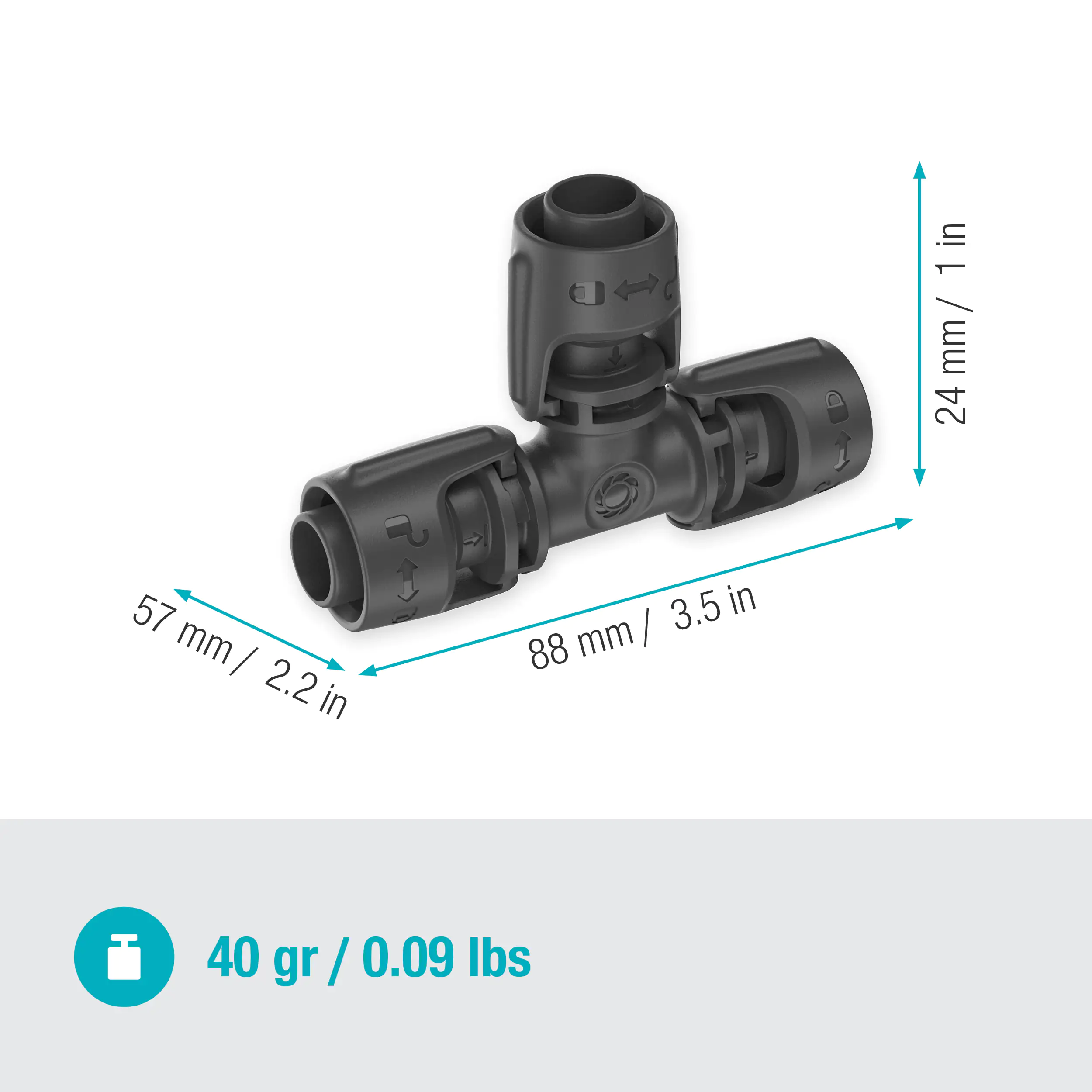 Gardena T-Stück, 13 mm (1/2")