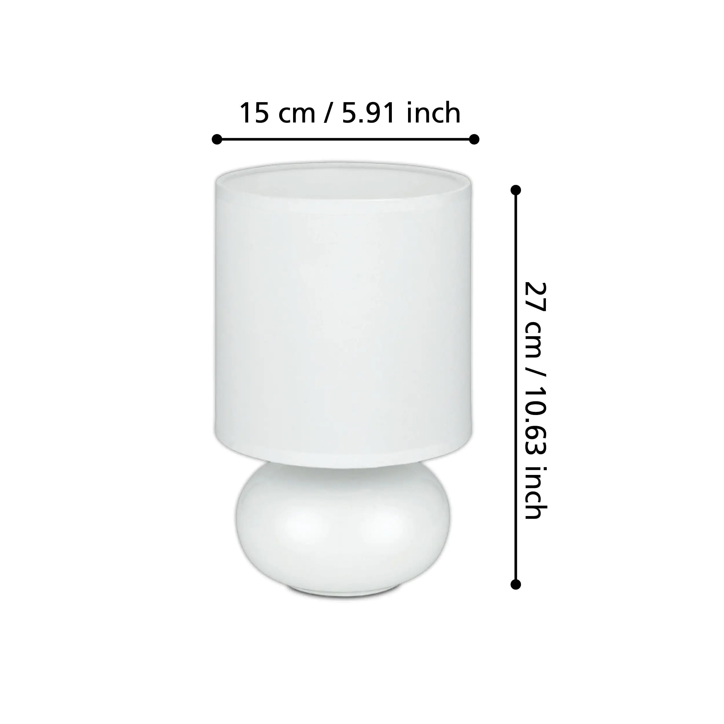 Eglo Tischlampe Trondio 27 x 15 cm weiß
