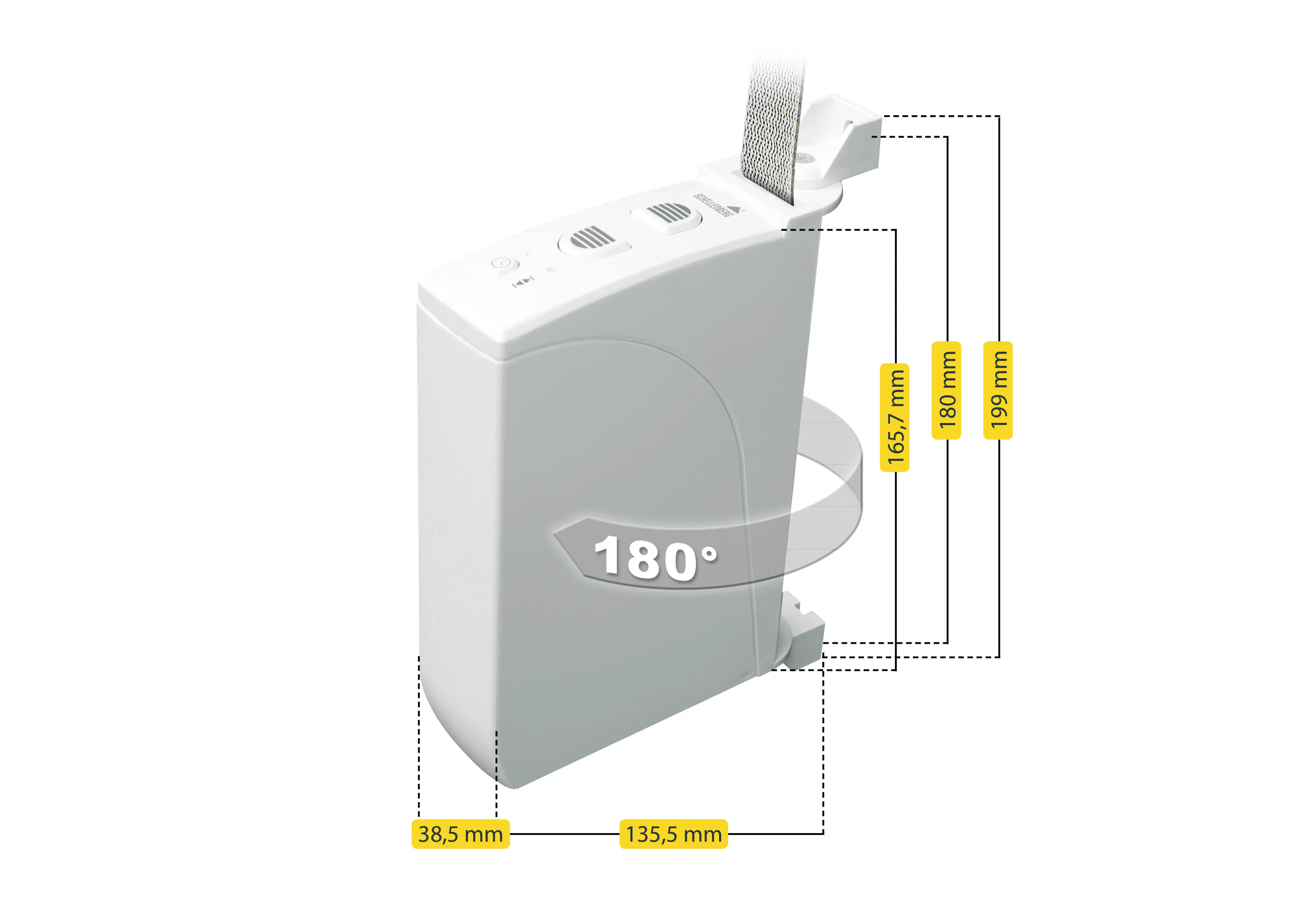 Schellenberg elektrischer Gurtwickler Mini RolloDrive 35, für 20 kg/4,0 m²