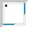 Breuer Fara 4 Eckdusche Diagonaleinstieg 70-80 cm breit Alu matt