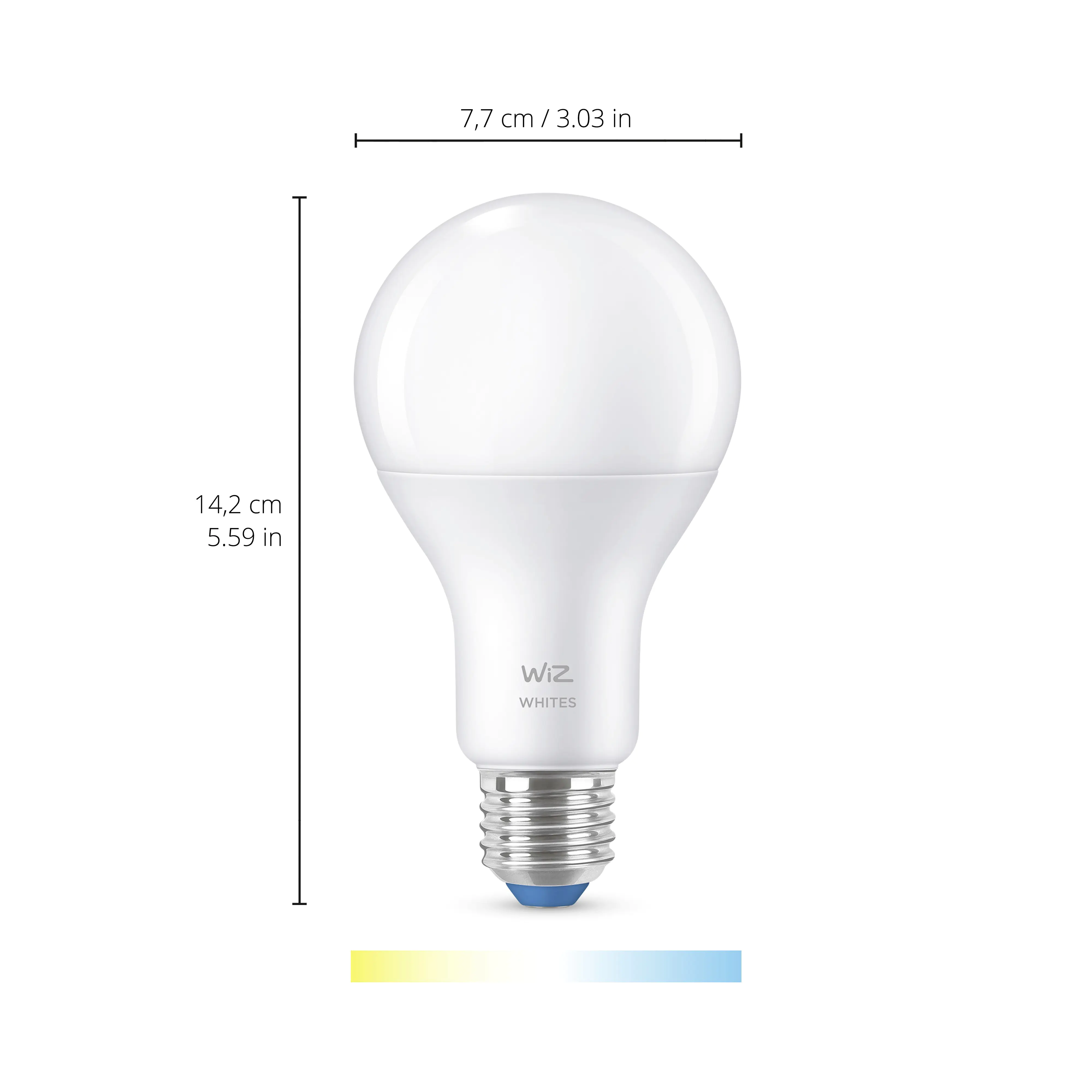 WIZ LED-Leuchtmittel Birnenform A67 E27 13W warmweiß bis kaltweiß smart CCT