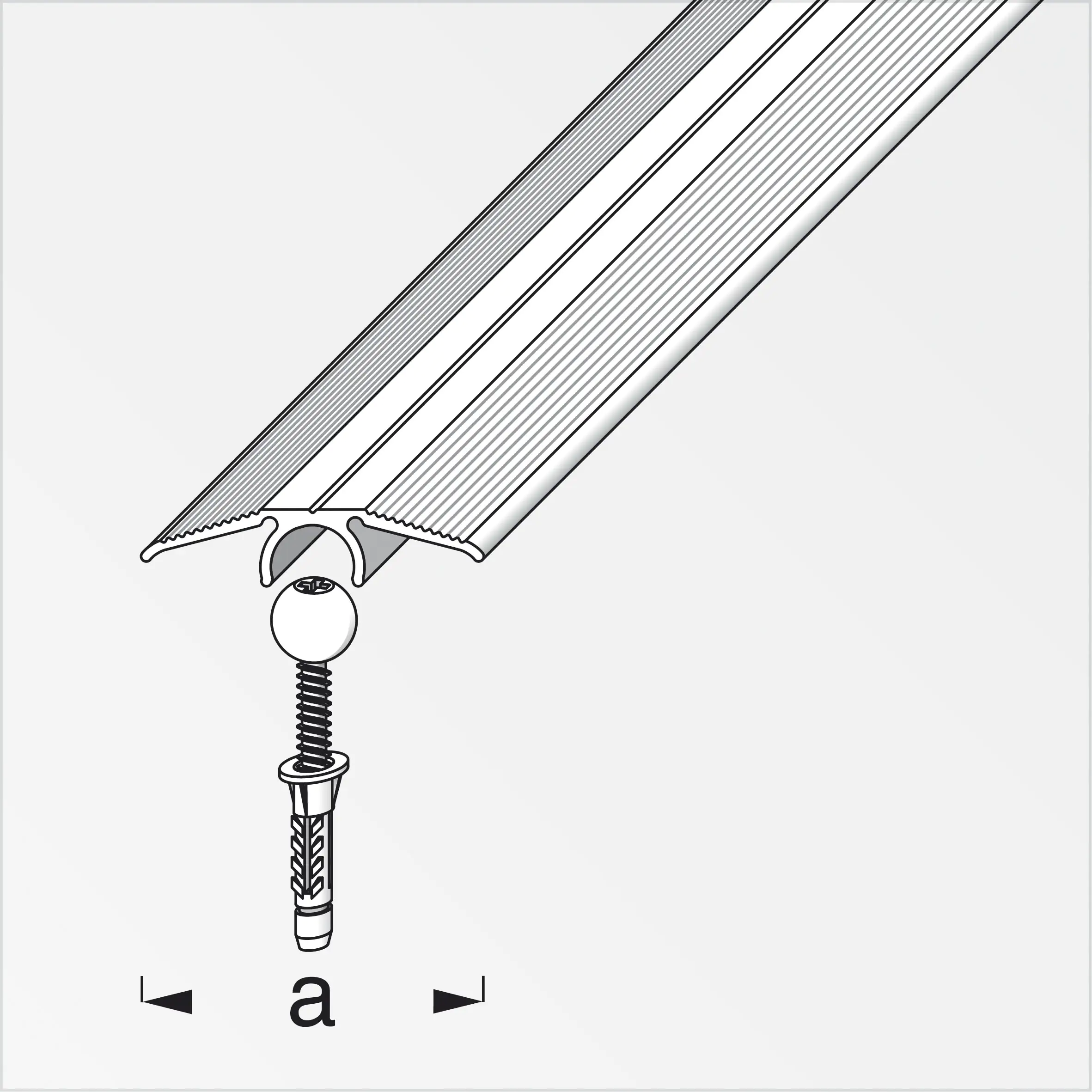 alfer Übergangs-Profil und Dübel-System 0.9 m, 33 mm, Alu, eloxiert, bronze