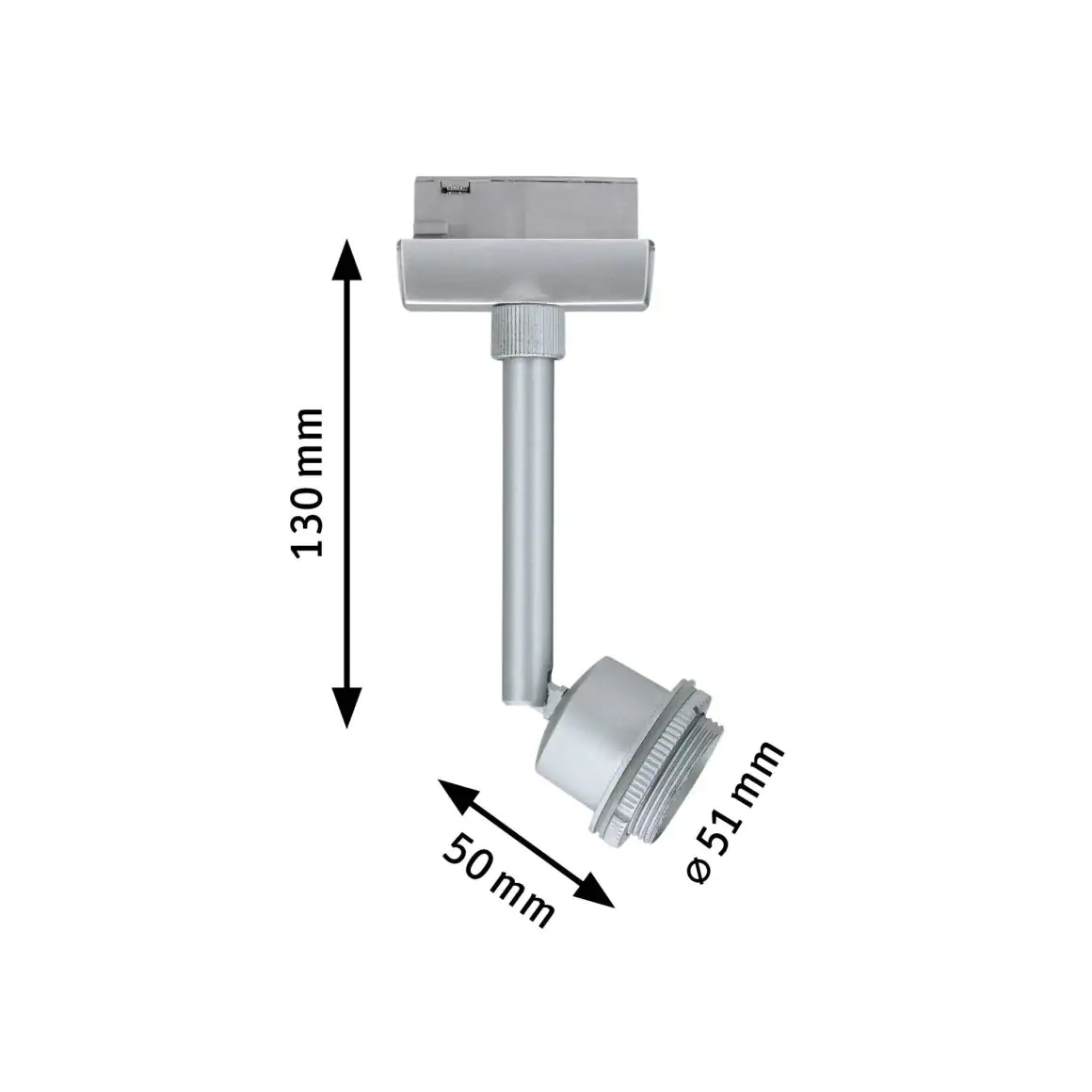 Paulmann URail DecoSystems Einzelspot GZ10 chrom matt 5,1 cm 3,5 W