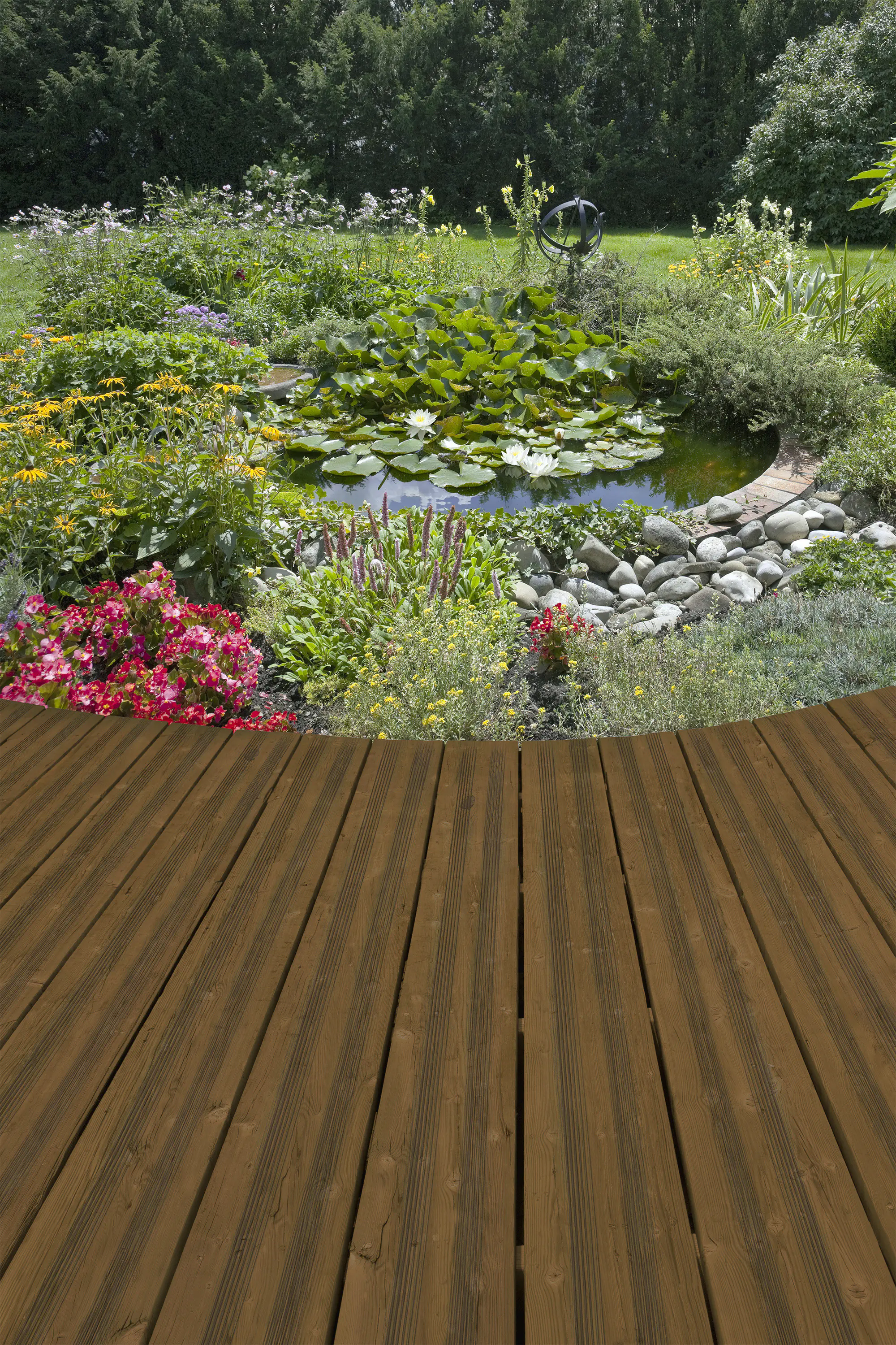 Rettenmeier Terrassendiele Kiefer 200 x 14,5 x 2,8 cm grob/fein teakbraun