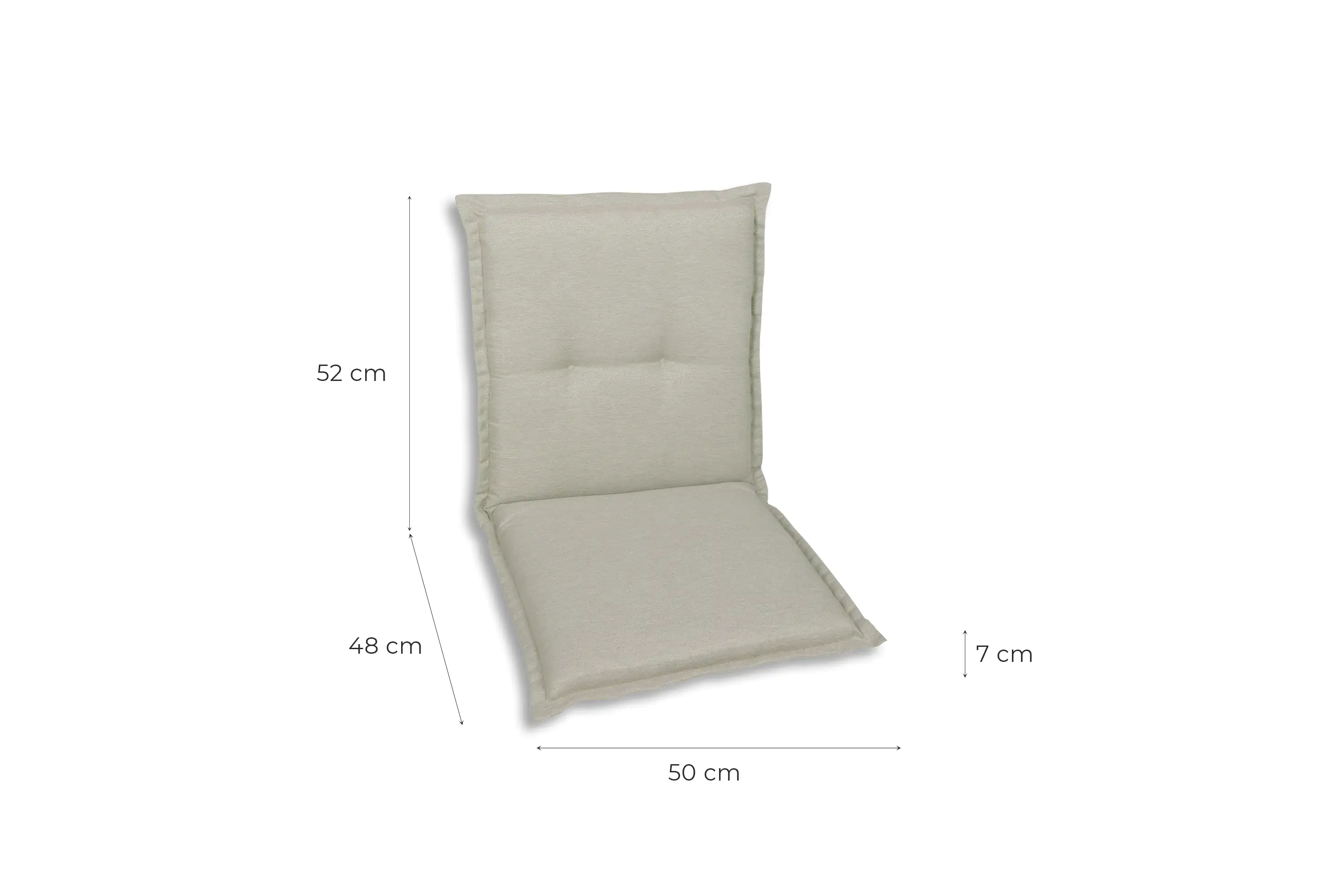 GO-DE Niederlehner-Auflage 100 cm x 50 cm x 7 cm, beige
