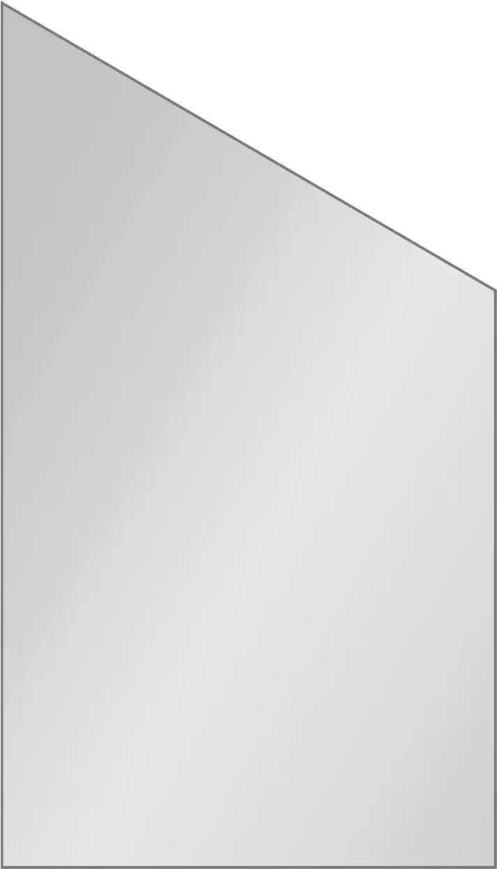 Ambiente Glaszaun Dekor 84 schräg 103 x 180/120 cm gehärtetes 8 mm Glas