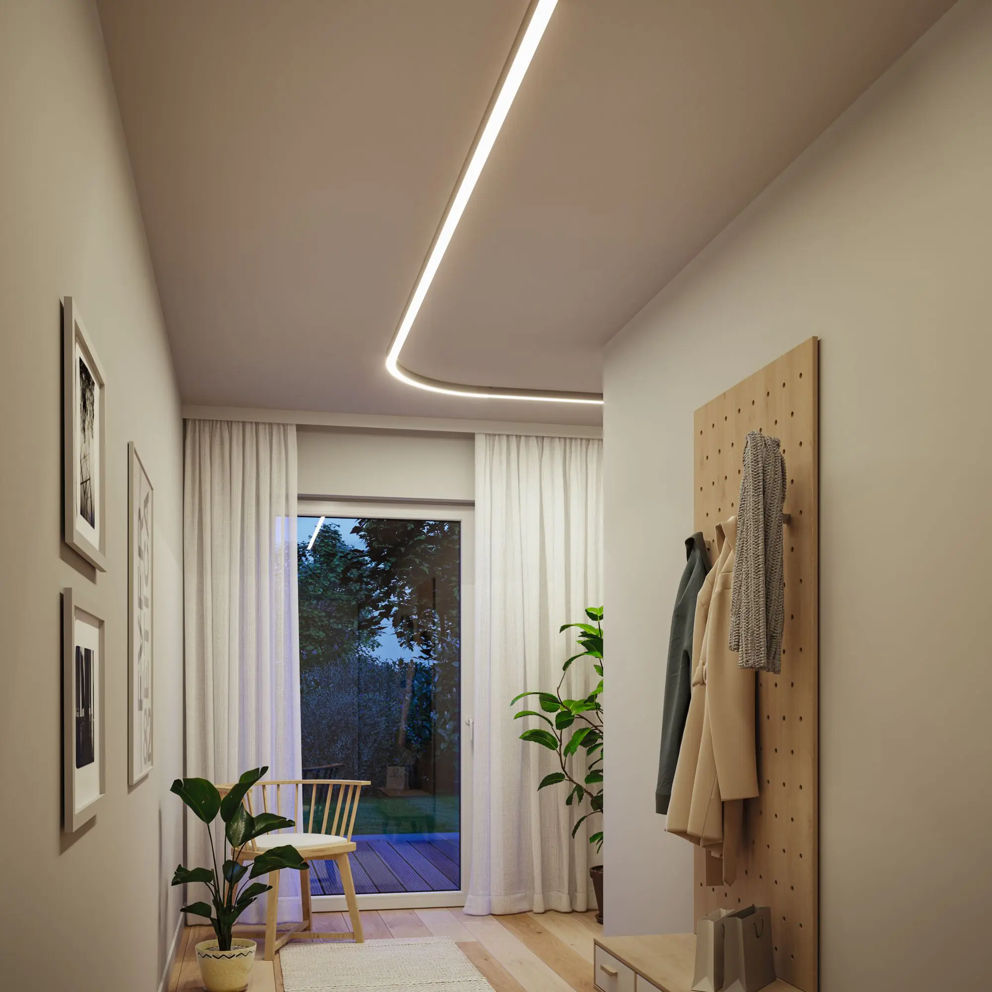 Paulmann Lichtleiste Linion Bogen 90 Grad 3,5W Kunststoff weiß