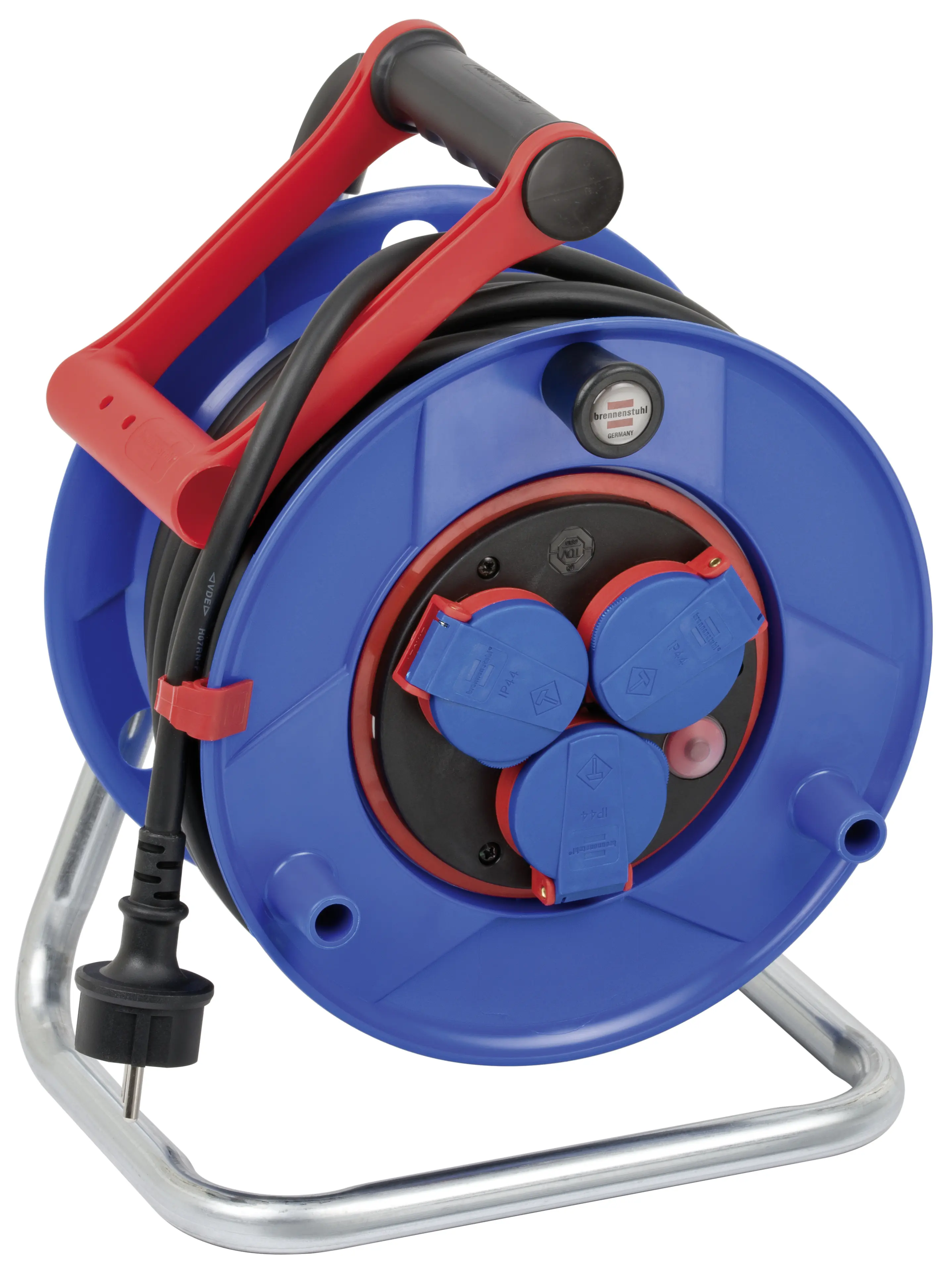 Brennenstuhl Kabeltrommel Aussen 25 m H07RN-F 3G1,5, schwarz 3 Schutzkontaktstecker