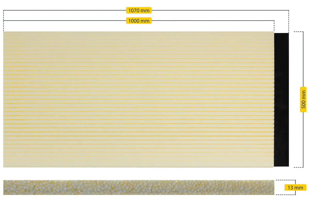 Schellenberg Rollladenkasten-Dämmung einteilig, 100 x 50 cm gelb