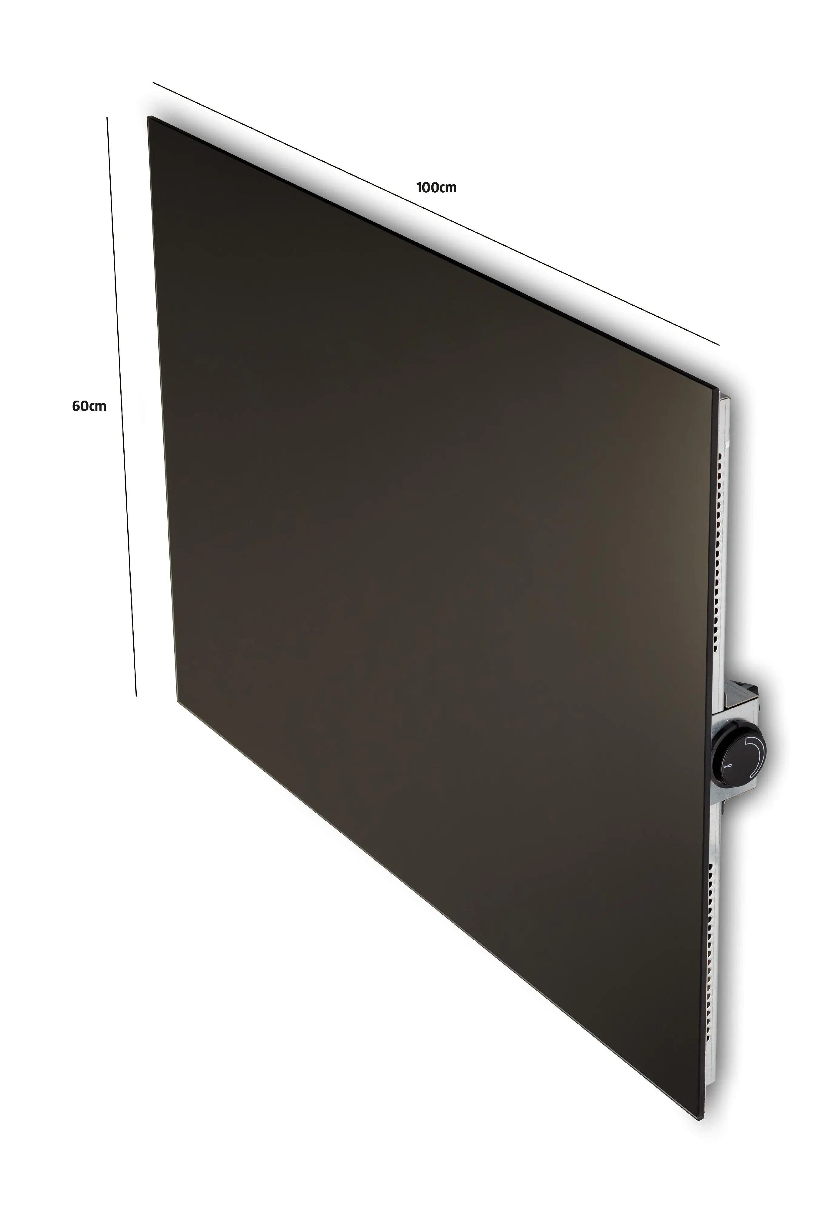 Bella Jolly Infrarot Glasheizkörper 60 x 100 cm 880 Watt, schwarz
