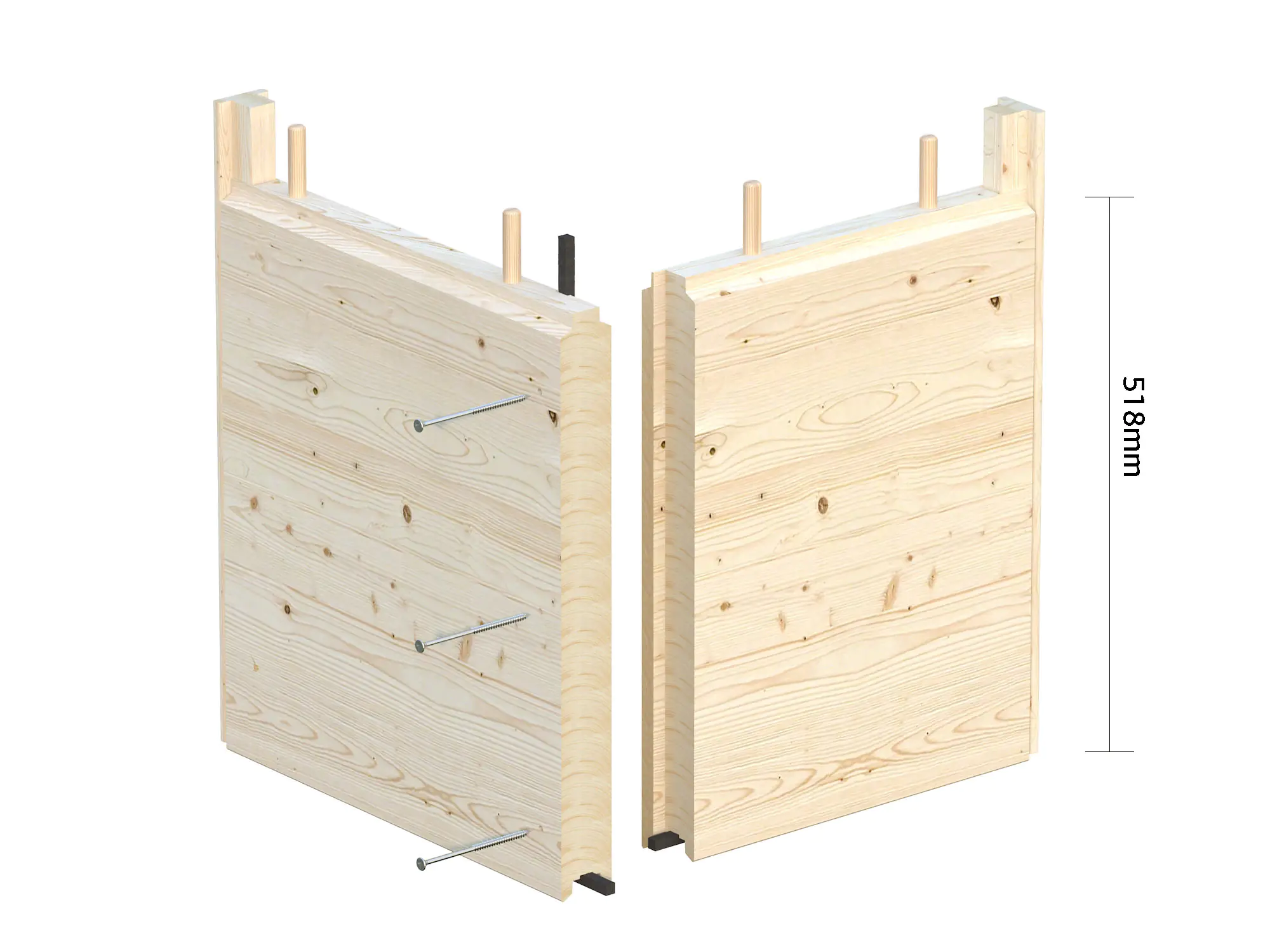 Palmako Gartenhaus Holz Grace 561 x 290 cm naturbelassen
