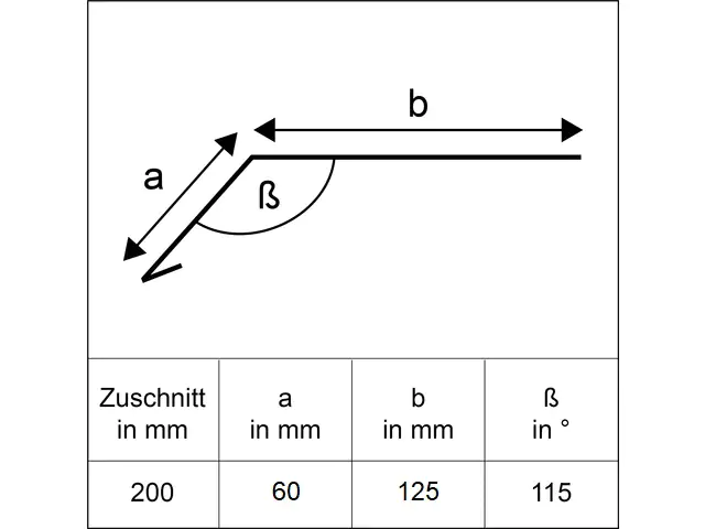 Sarei Rinneneinhang ohne Wasserfalz 2000 x 200 mm anthrazit