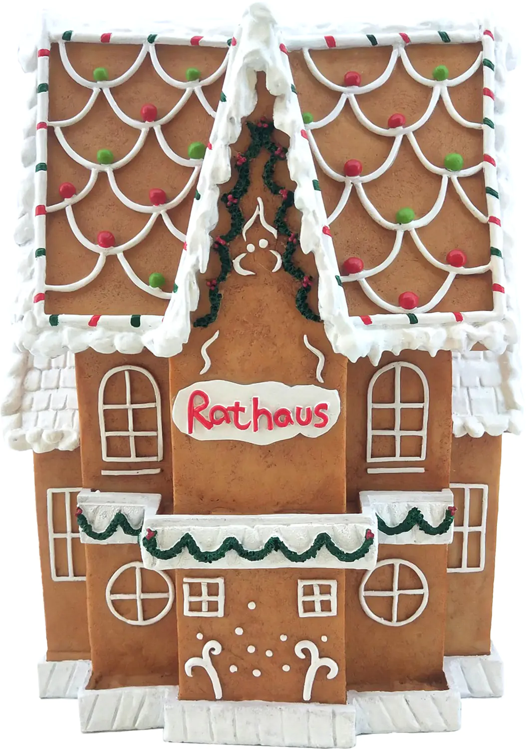 Figur Pfefferkuchen Rathaus 34,5 x 29,5 x 15,5 cm braun 