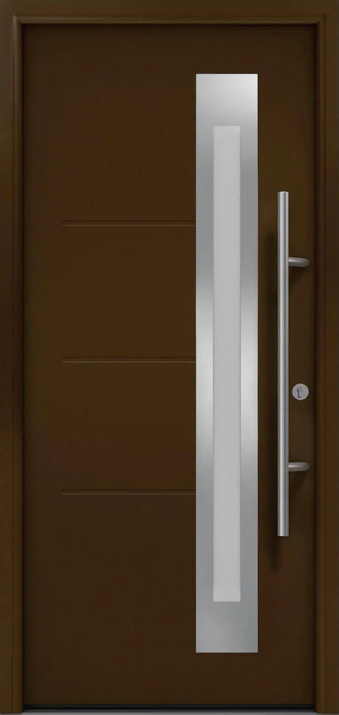 EcoStar Haustür ISOPRO Secur IPS 780S RC2 terrabraun 110 x 210 cm