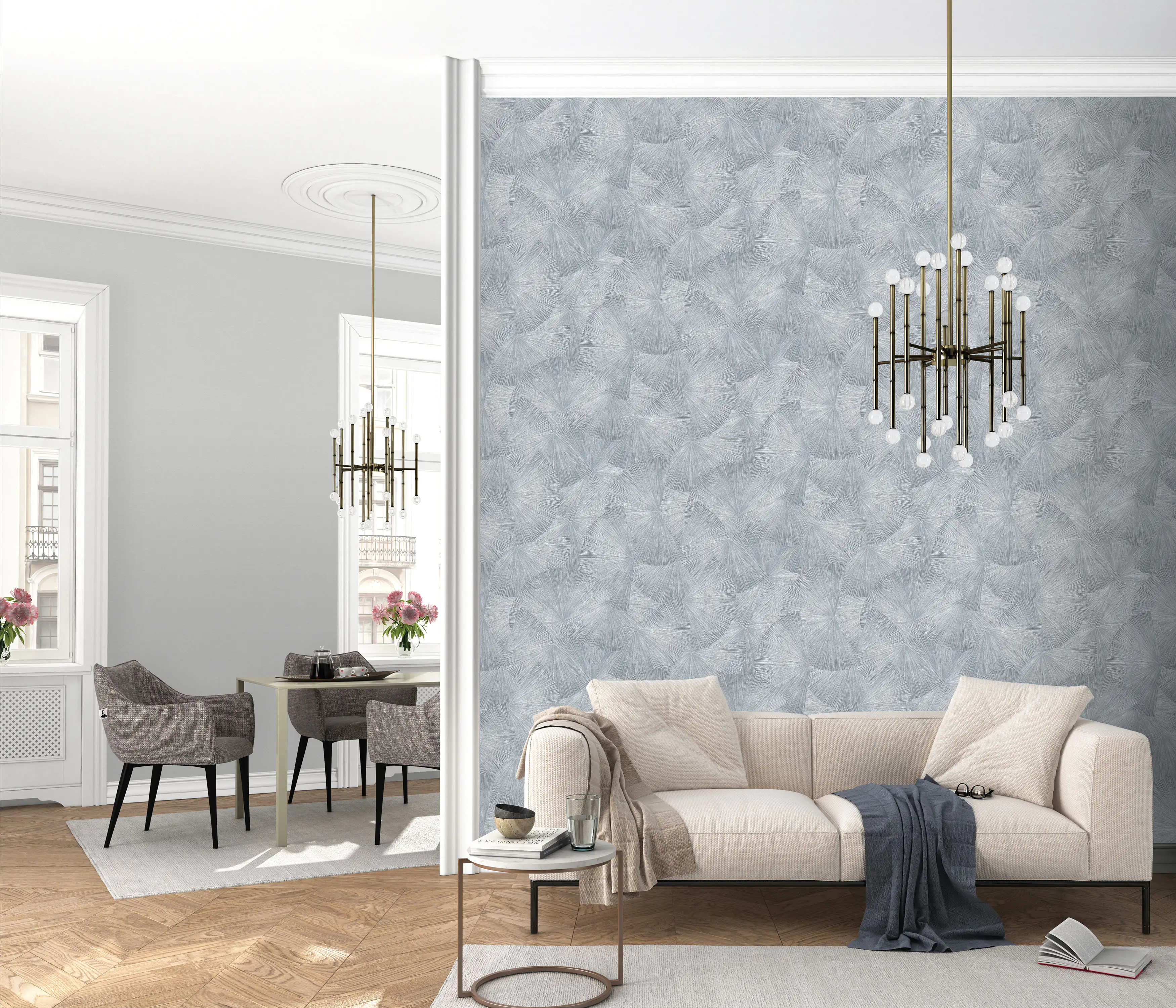 Guido Maria Kretschmer Vliestapete 10219-29 Fashion For Walls 3 grafik silber 10,05 x 0,53 m