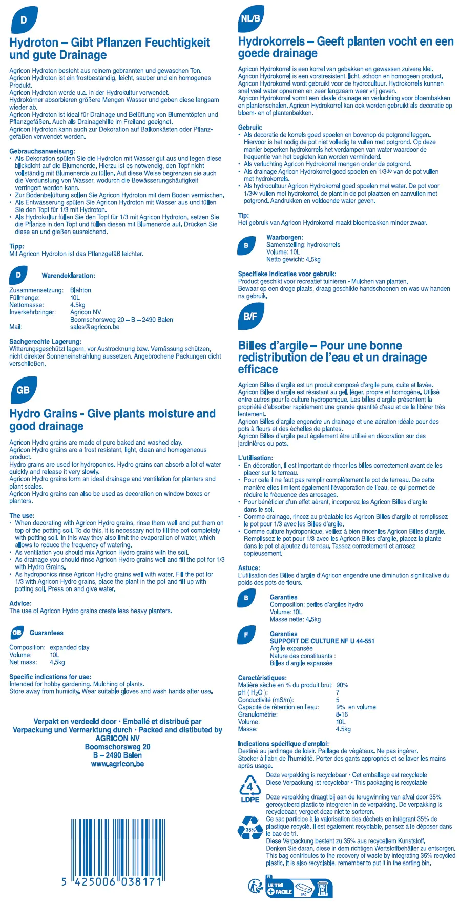 Agricon Hydro Blähton 10 l