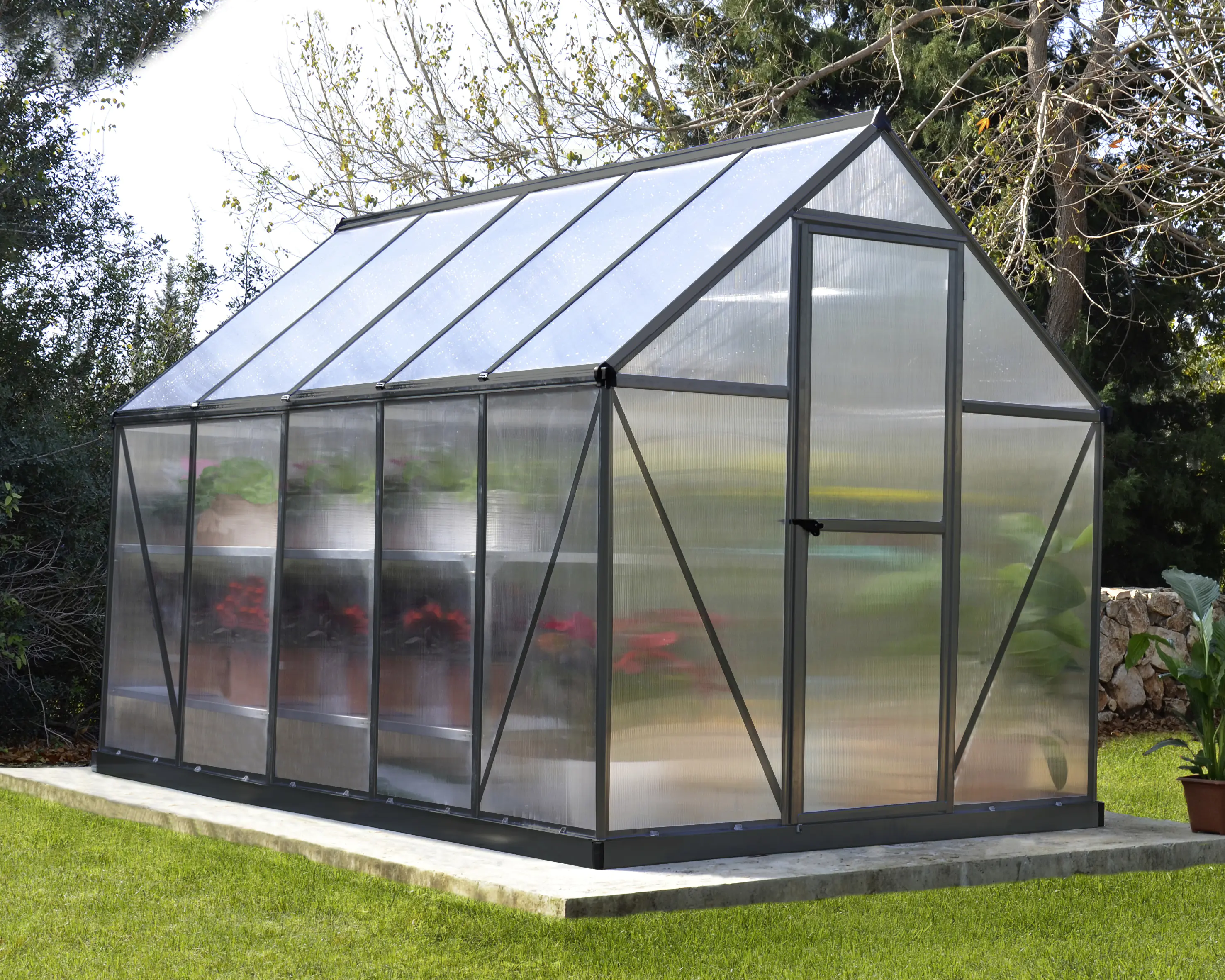 Canopia Gewächshaus Mythos  Alu grau 306 x 185 cm