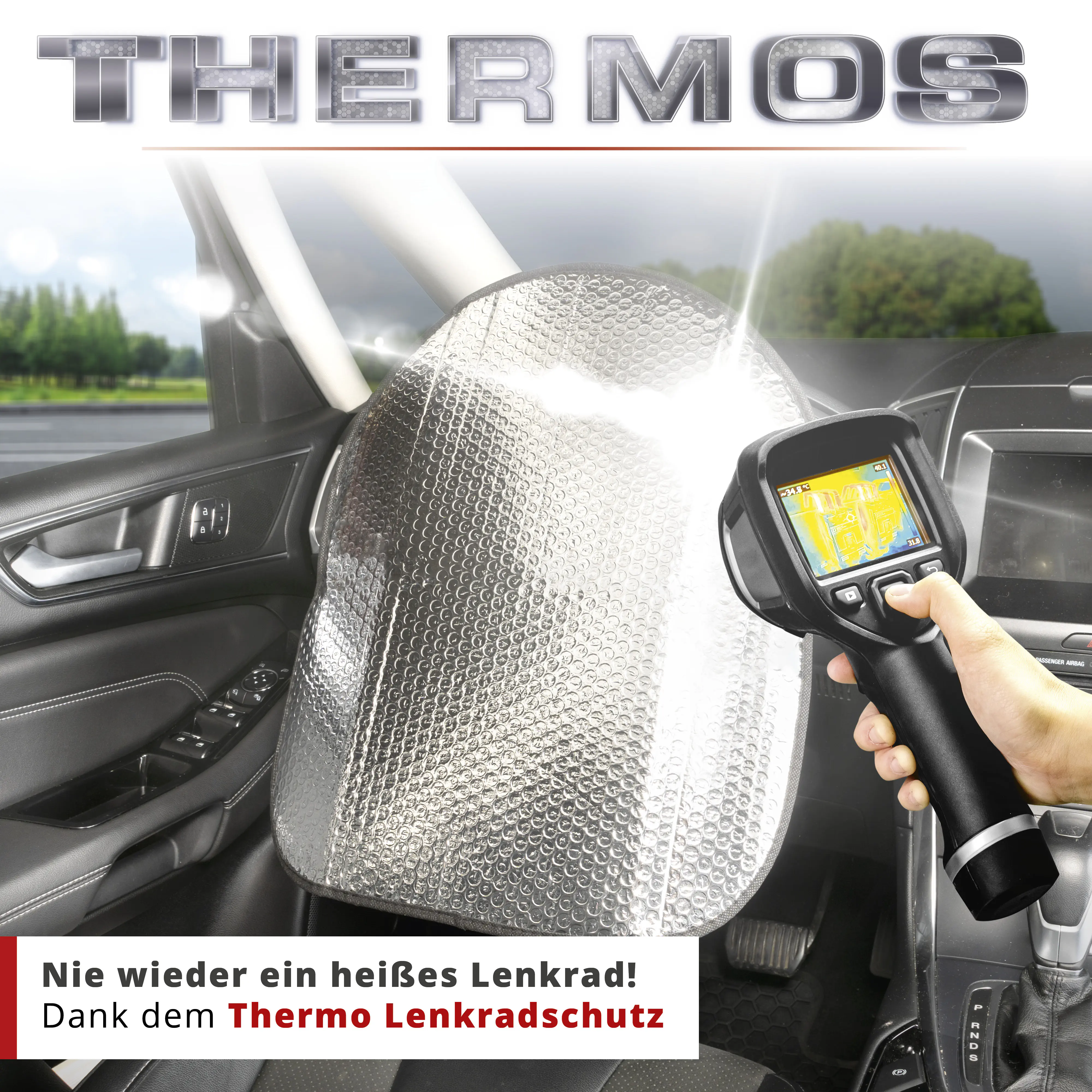 Walser Lenkradschutz Thermo silber 50x44cm