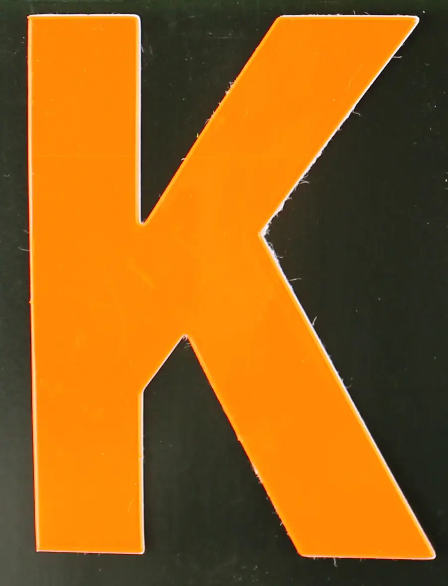 Conacord Reflektierender Klebebuchstabe "K" orange 80 mm