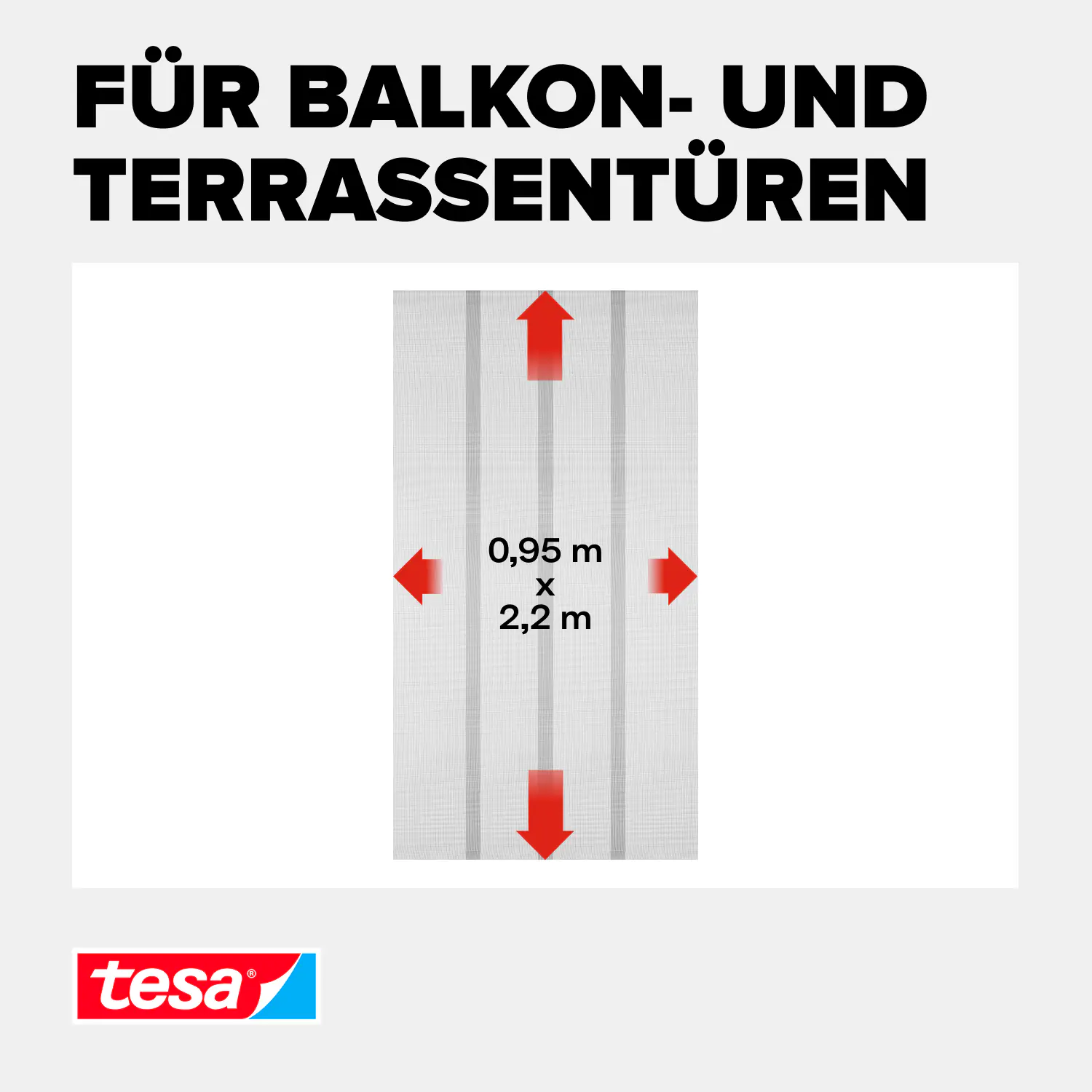 tesa Insektenschutz-Lamellenvorhang Standard 95 m x 220 cm schwarz