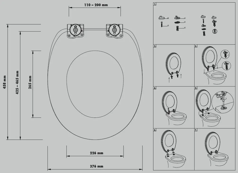 Primaster WC-Sitz mit Absenkautomatik Montreal weiß