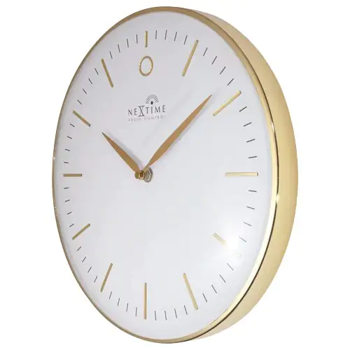 Nextime Wanduhr Small Glamour Ø 30 cm weiß