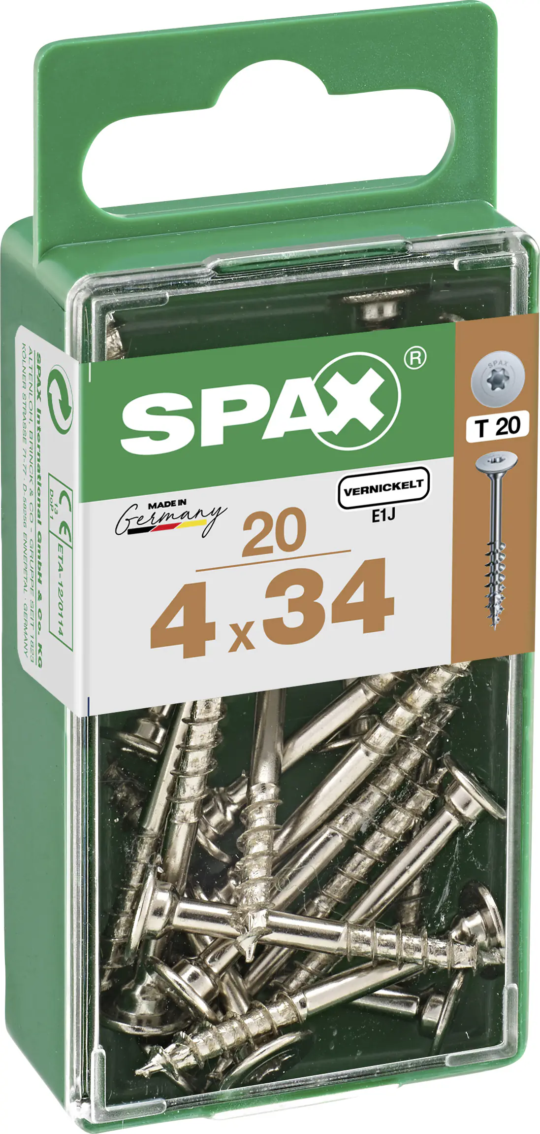 Spax Möbelbauschrauben 4.0 x 34 mm TX 20 - 20 Stk.