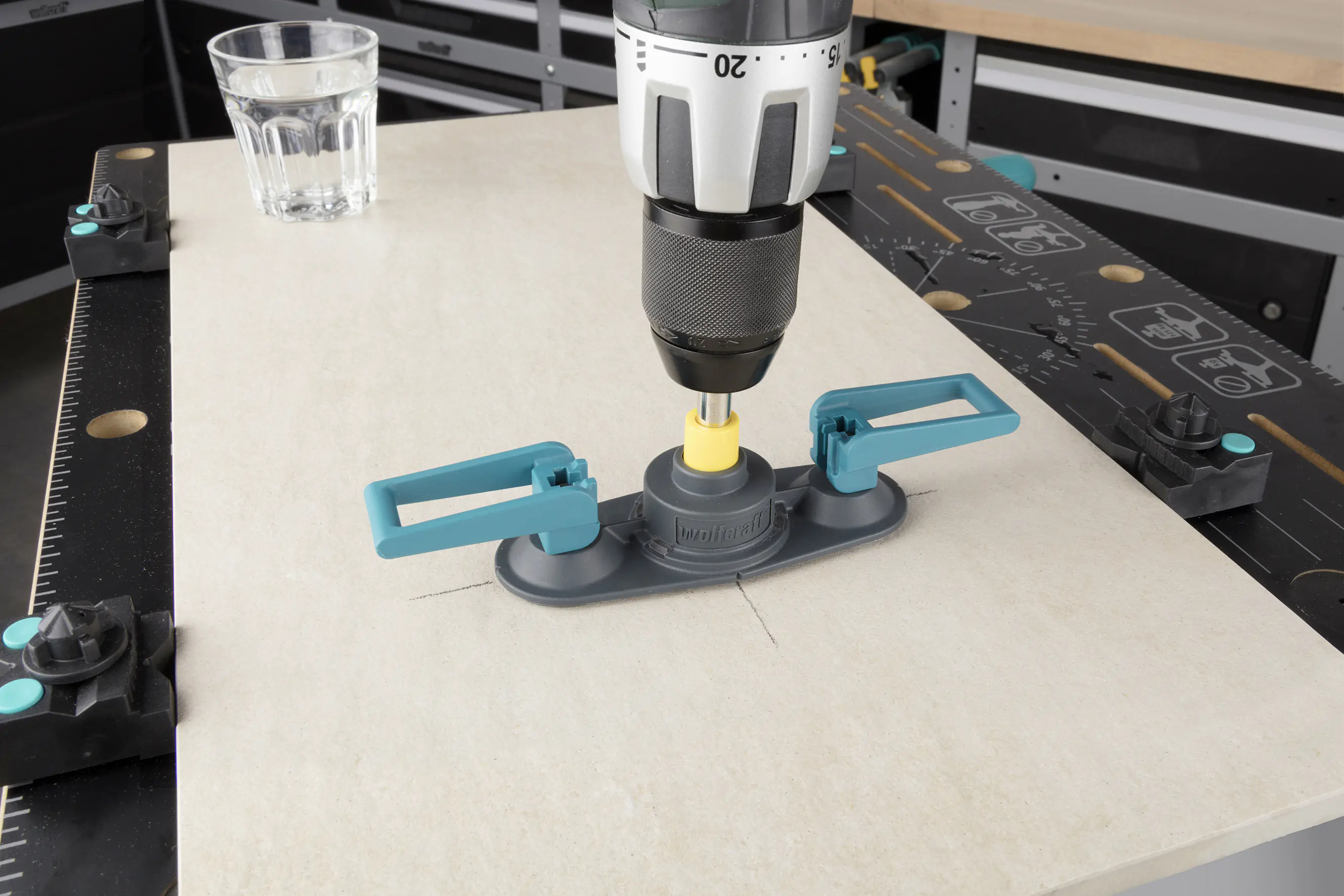 Wolfcraft Führung für Bohrkronen diamantbestreut Ceramic Ø 5 - 10 mm