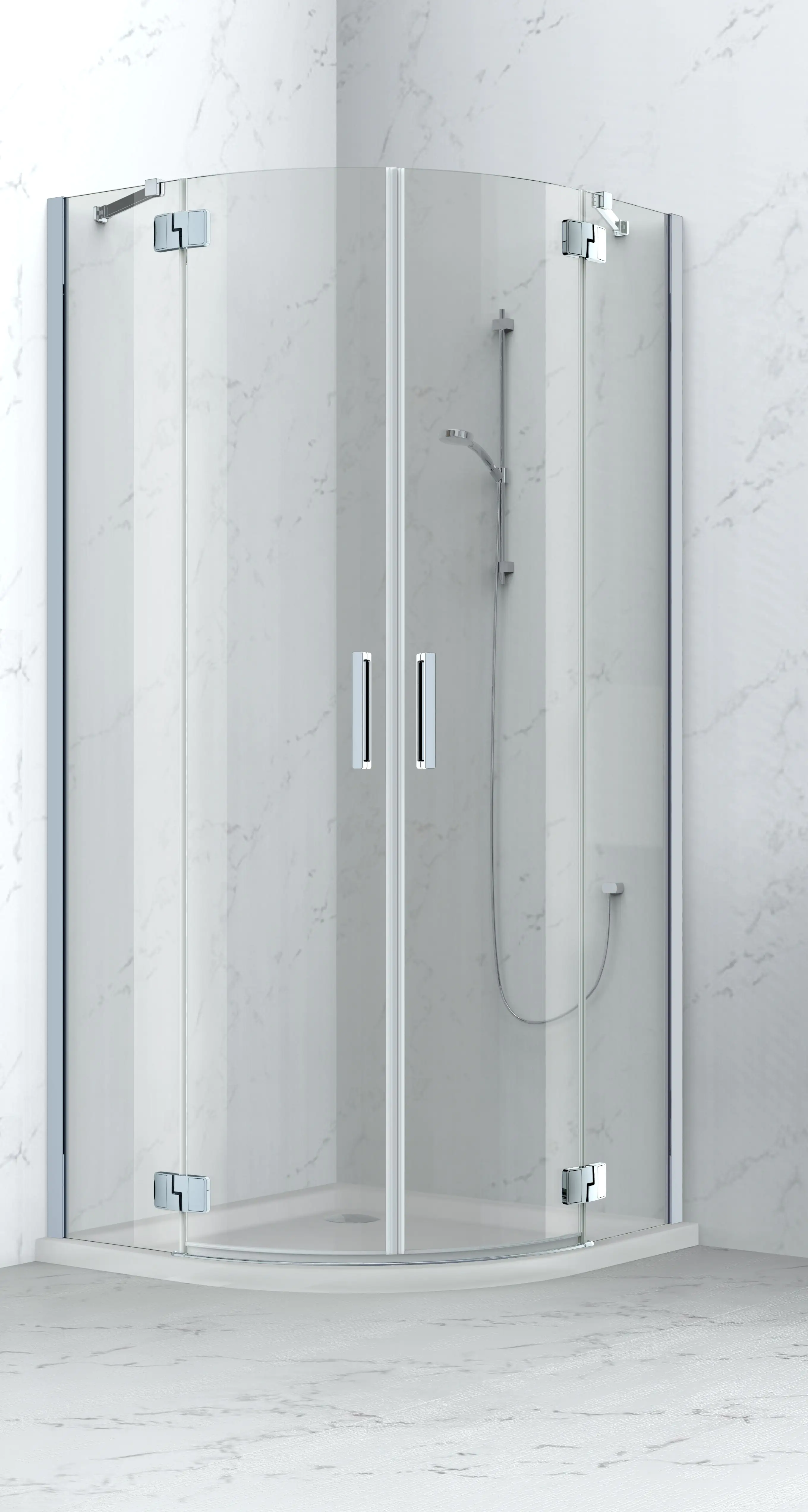Primaster Runddusche Easy-8 Drehtür 90 x 90 cm Klarglas chrom