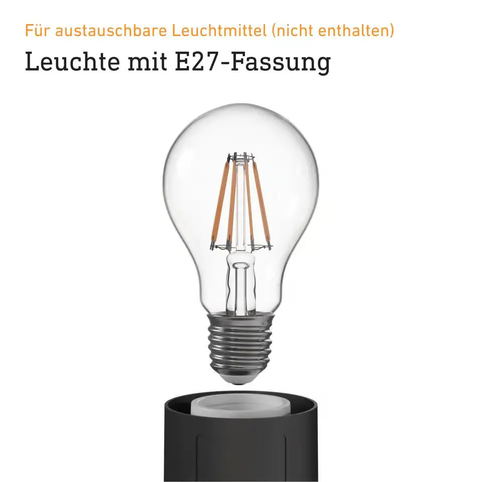 Steinel Außen-Wandleuchte L14S E27 mit Bewegungsmelder anthrazit IP44