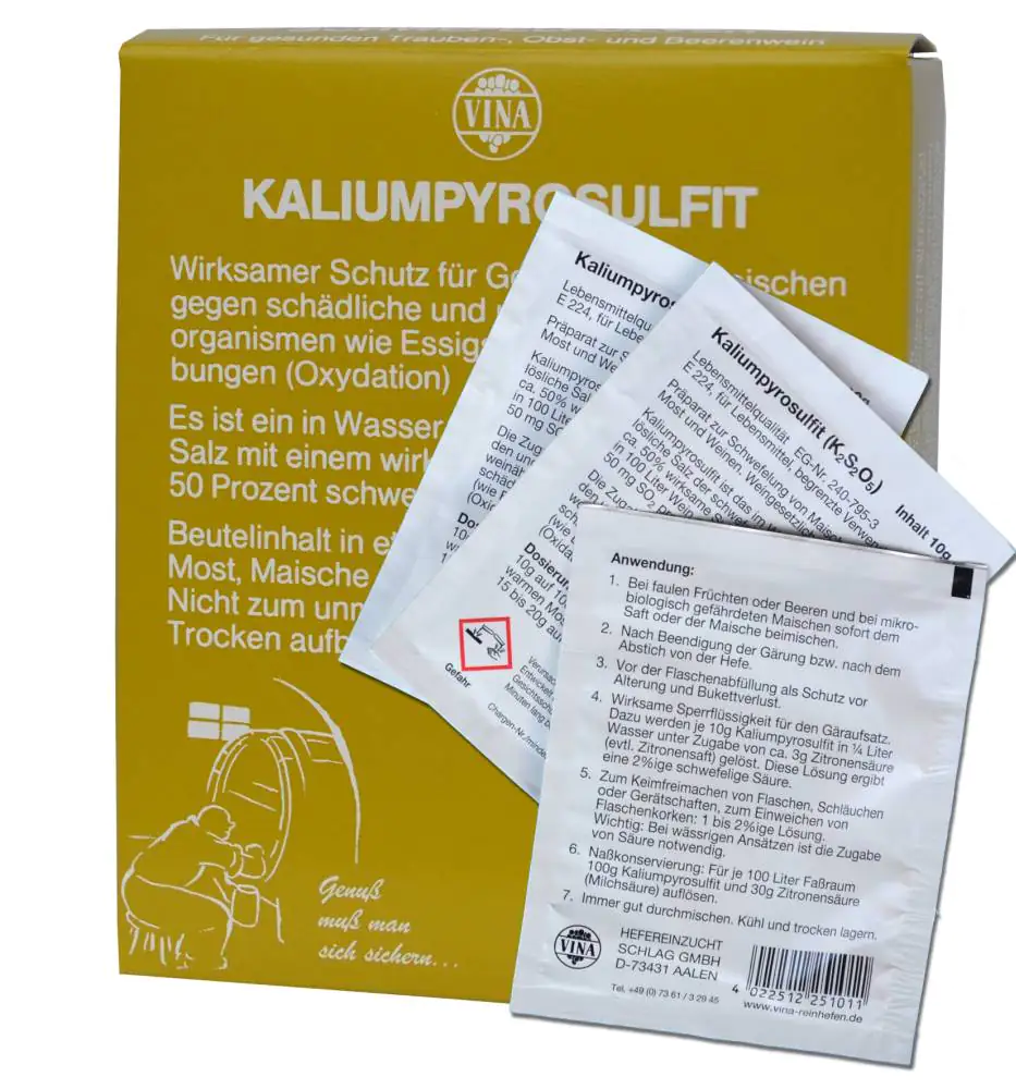 Vina Schwefelung mit Kaliumpyrosulfit 10 x 10 g