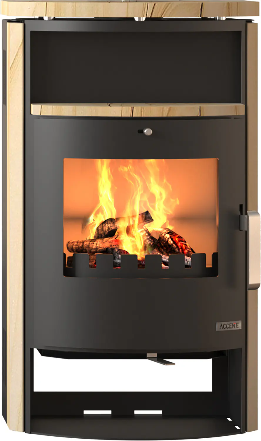 Accente Kaminofen Pamir Sandstein schwarz 6,7 kW - B-Ware