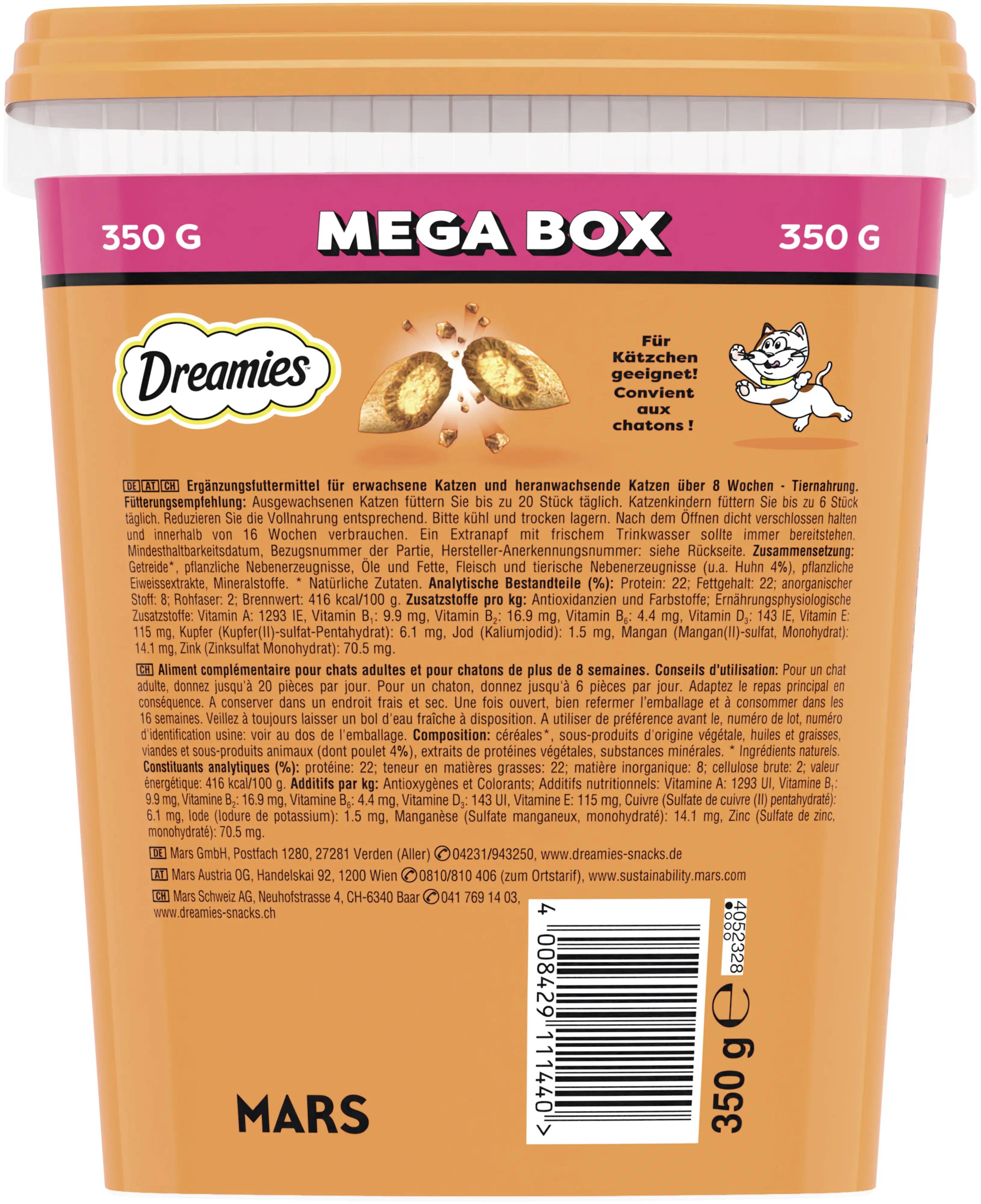 Dreamies Mega Box Katzensnack 350 g Huhn 