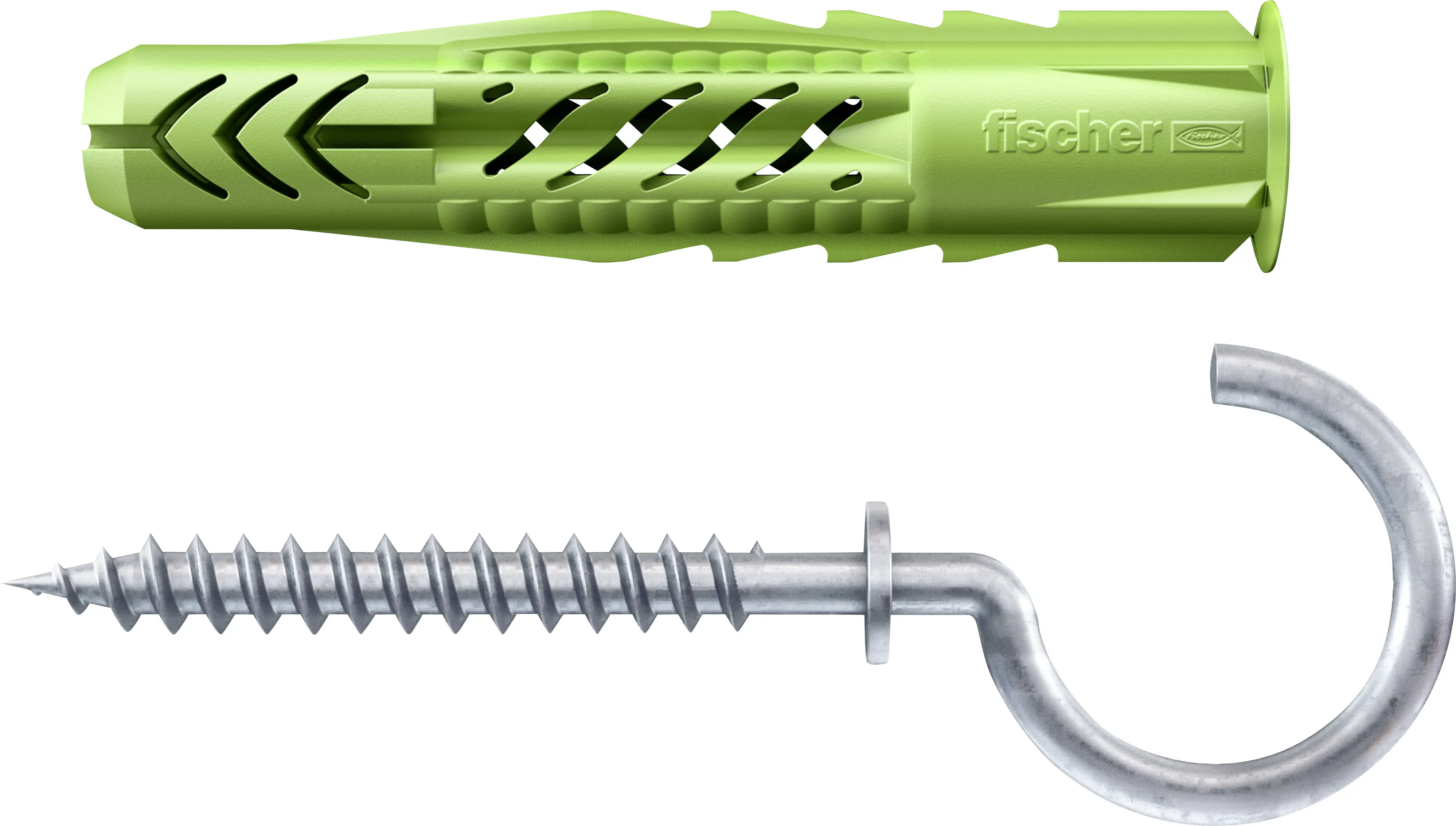 Fischer Universaldübel UX Green R RH 8 x 50 mit Rand & Rundhaken - 5 Stück