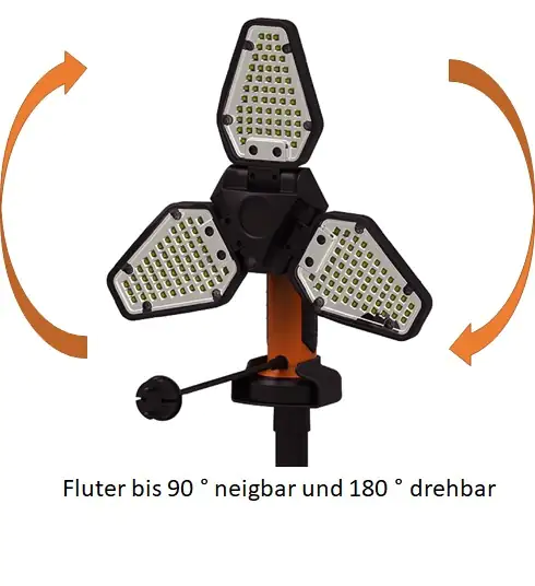 Primaster LED Fluter mit Stativ 3-flammig