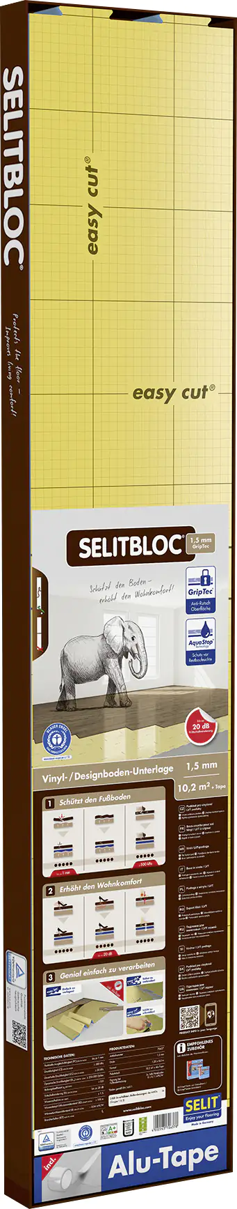 Selitbloc GripTec Vinyl- Designboden-Unterlage Faltplatte 1,5 mm stark