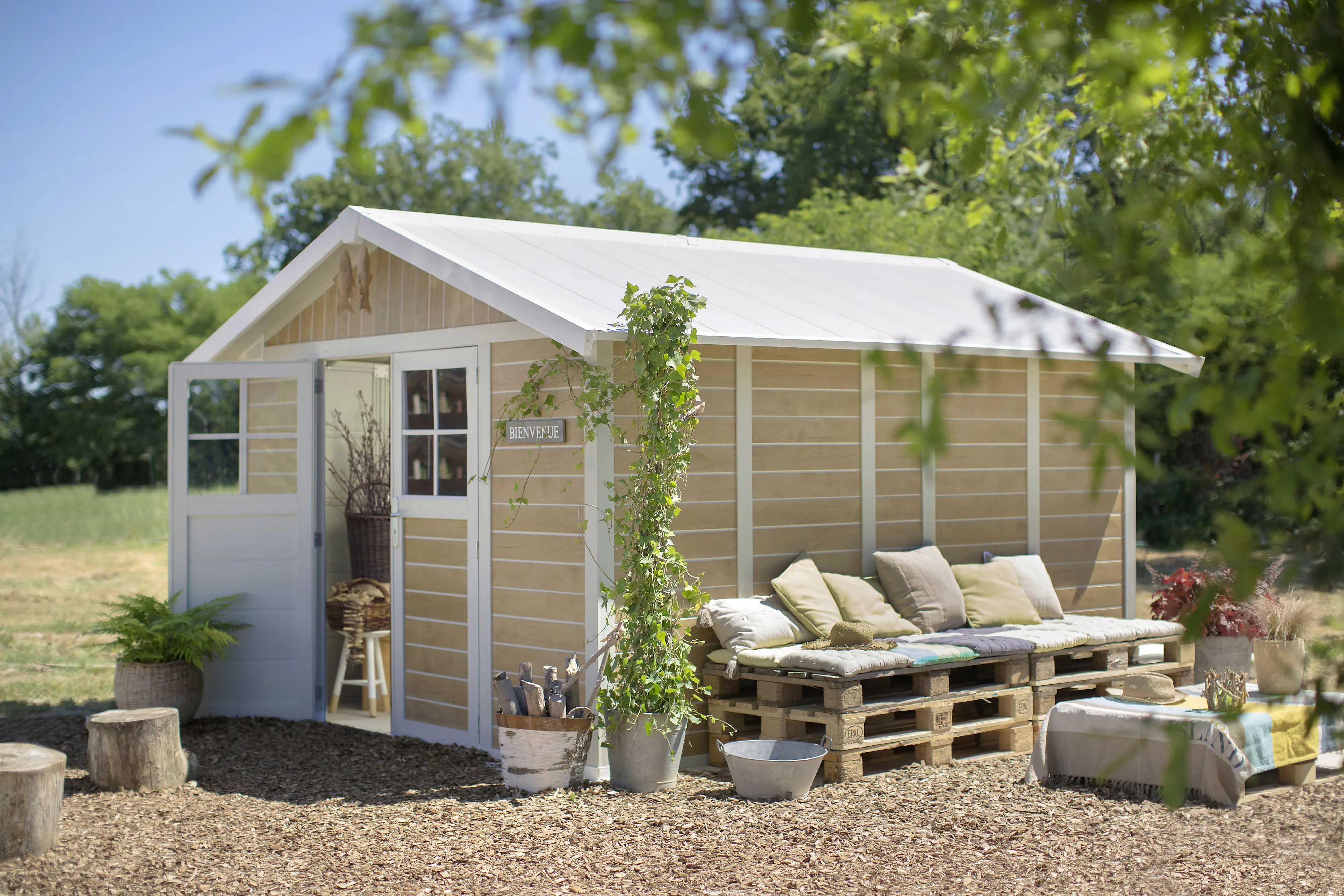 Grosfillex Gartenhaus Deco H 11 370 x 407 cm (inkl. Dachüberstand)