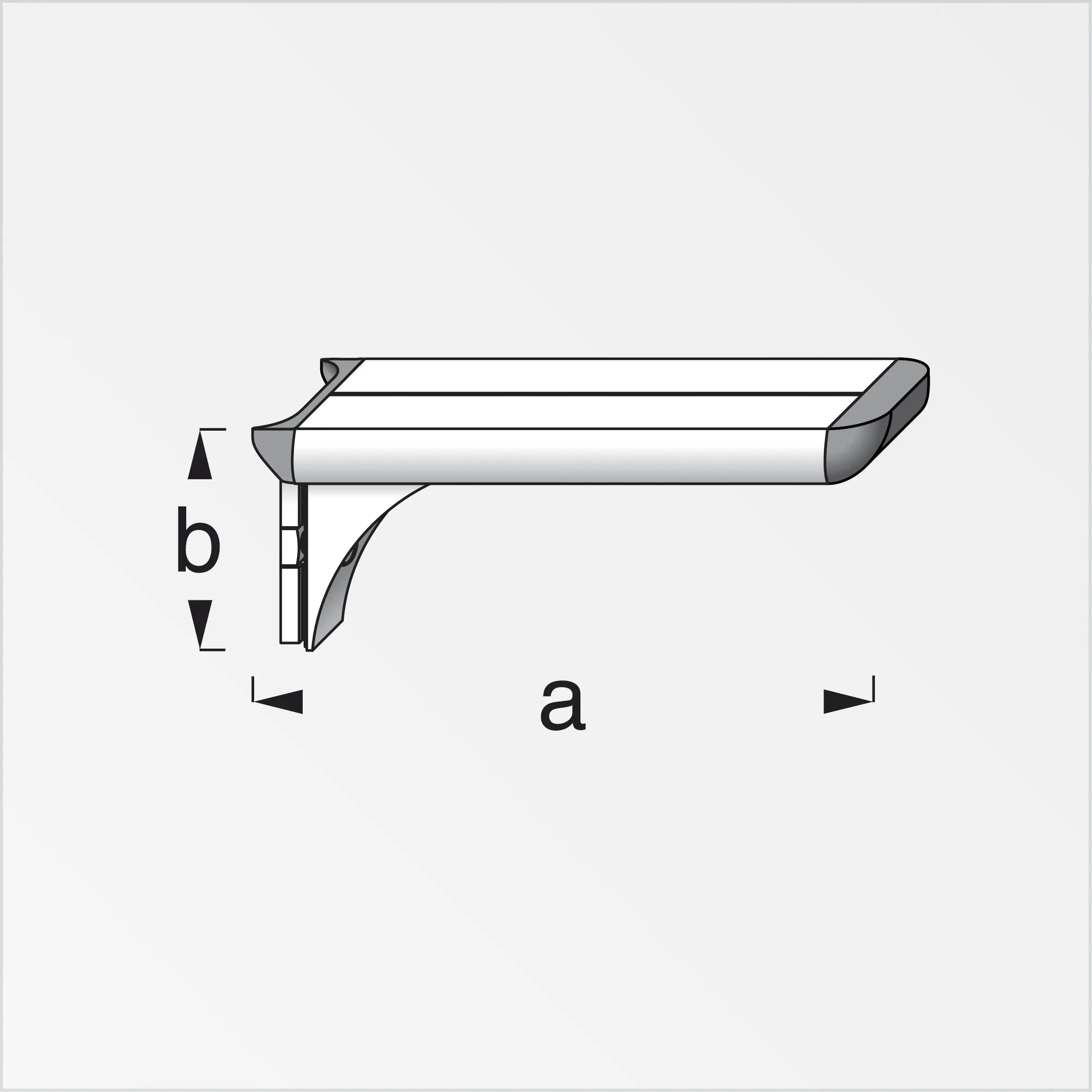 coaxis®-Regalträger 150 mm 150 x 51 mm Aluminium roh blank