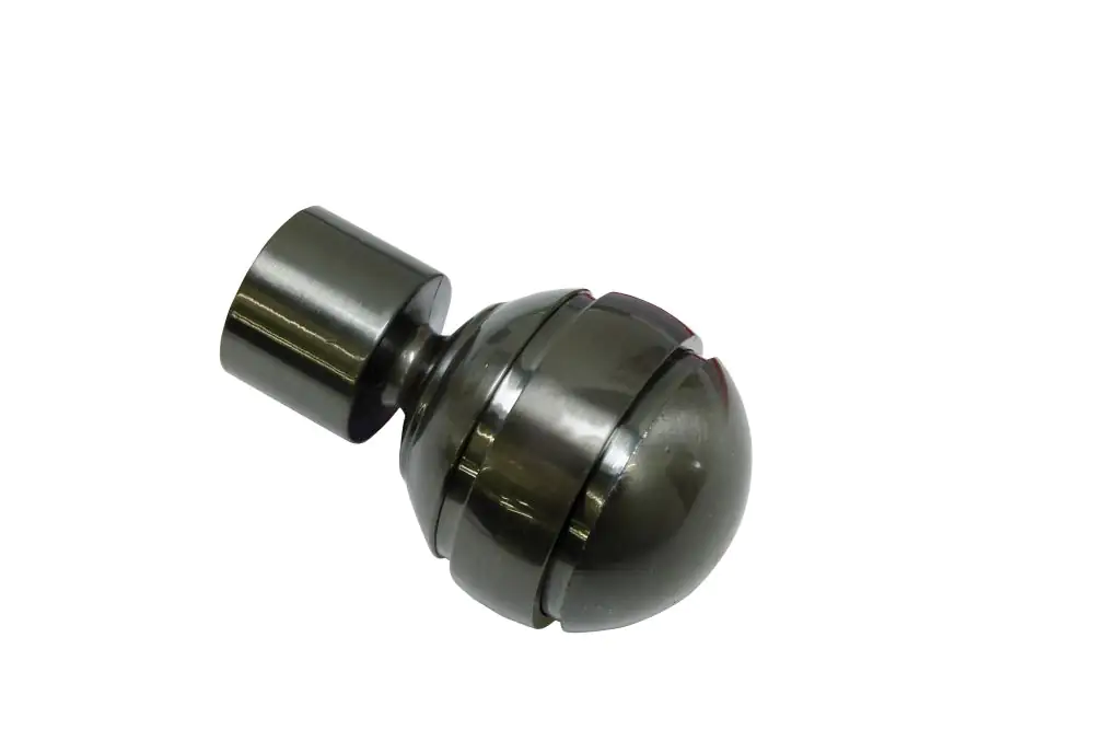 Gardinia Endknopf Kugel zu Stilprogramm Chicago, Ø 20 mm, titan, 2-er Pack
