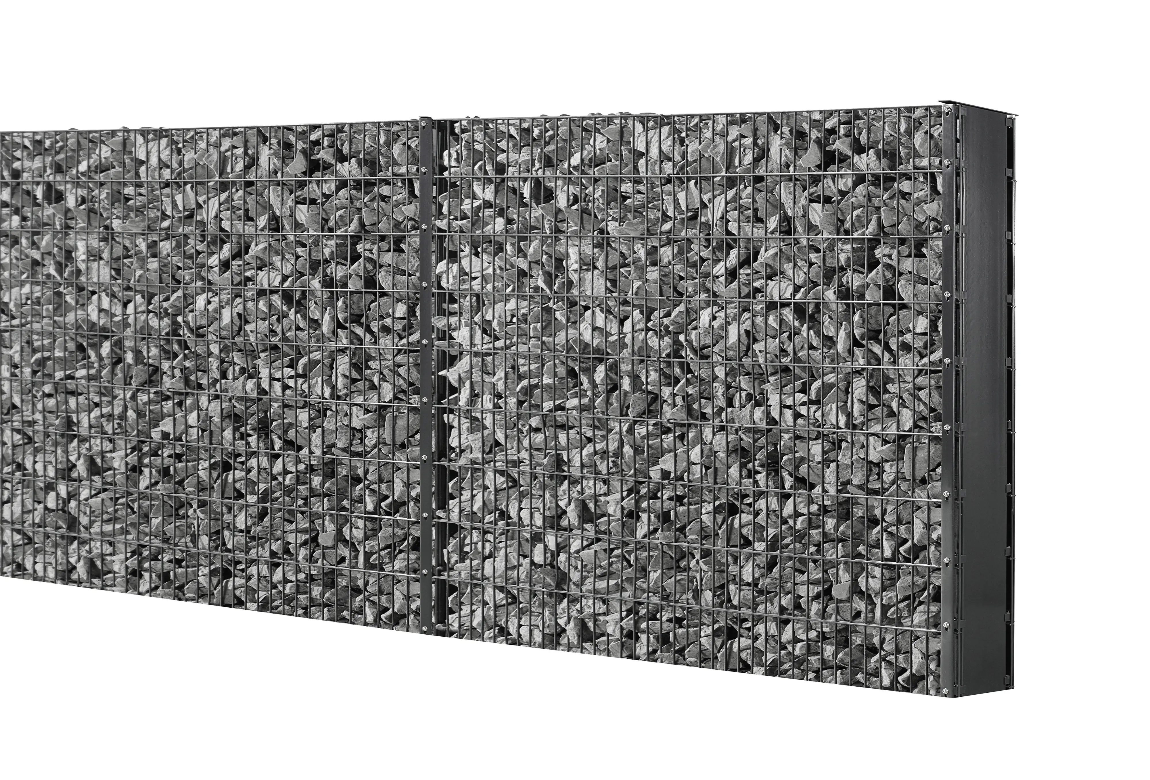 Floraworld Gabionen-Pfosten Premium 180 x 12 x 4 cm anthrazit