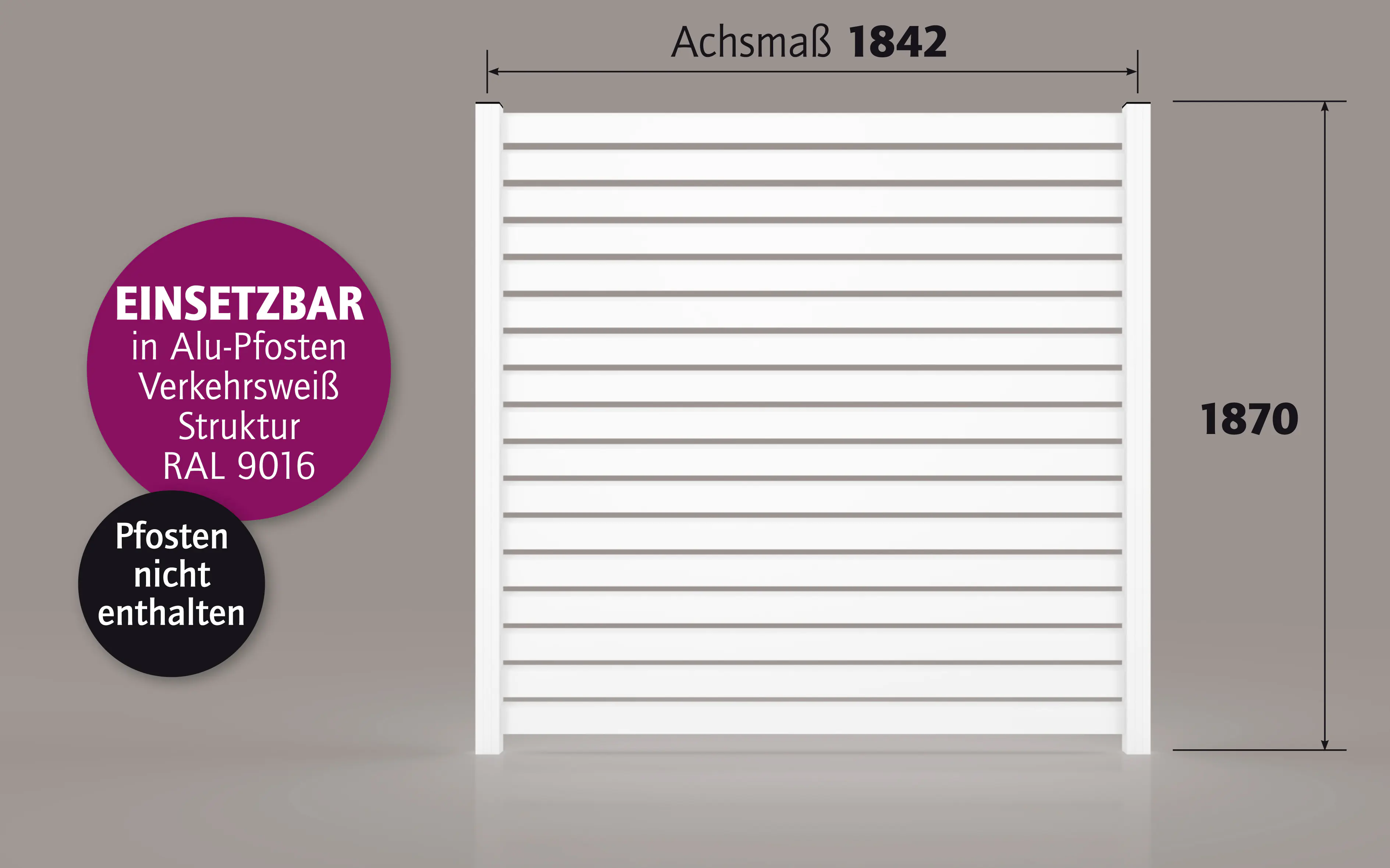 Ambiente Alu-Zaun Rhombus 90 MIDI B x H: 180 cm x 180 cm 22 mm stark