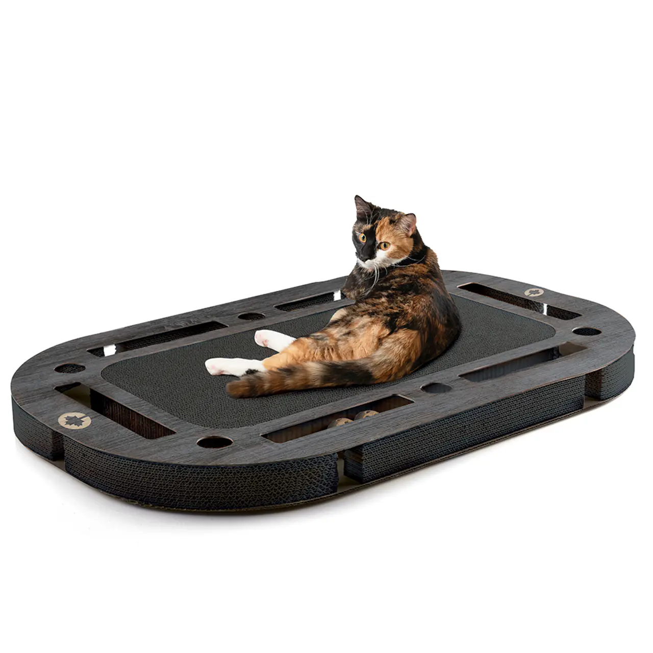 Canadian Cat Katzen-Kratzbrett XL schwarz gemasert
