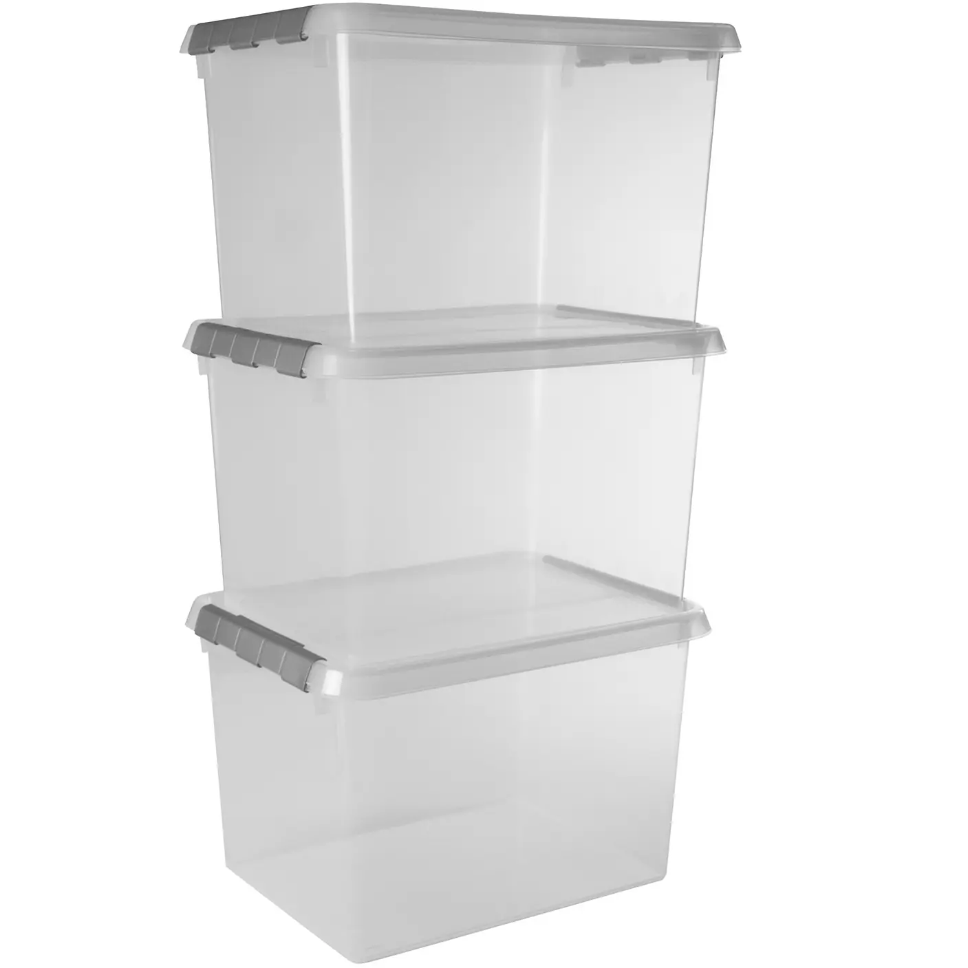 Sunware Aufbewahrungsbox Comfort-Line mit Deckel 40 x 30 cm 22 L transparent 3er Set