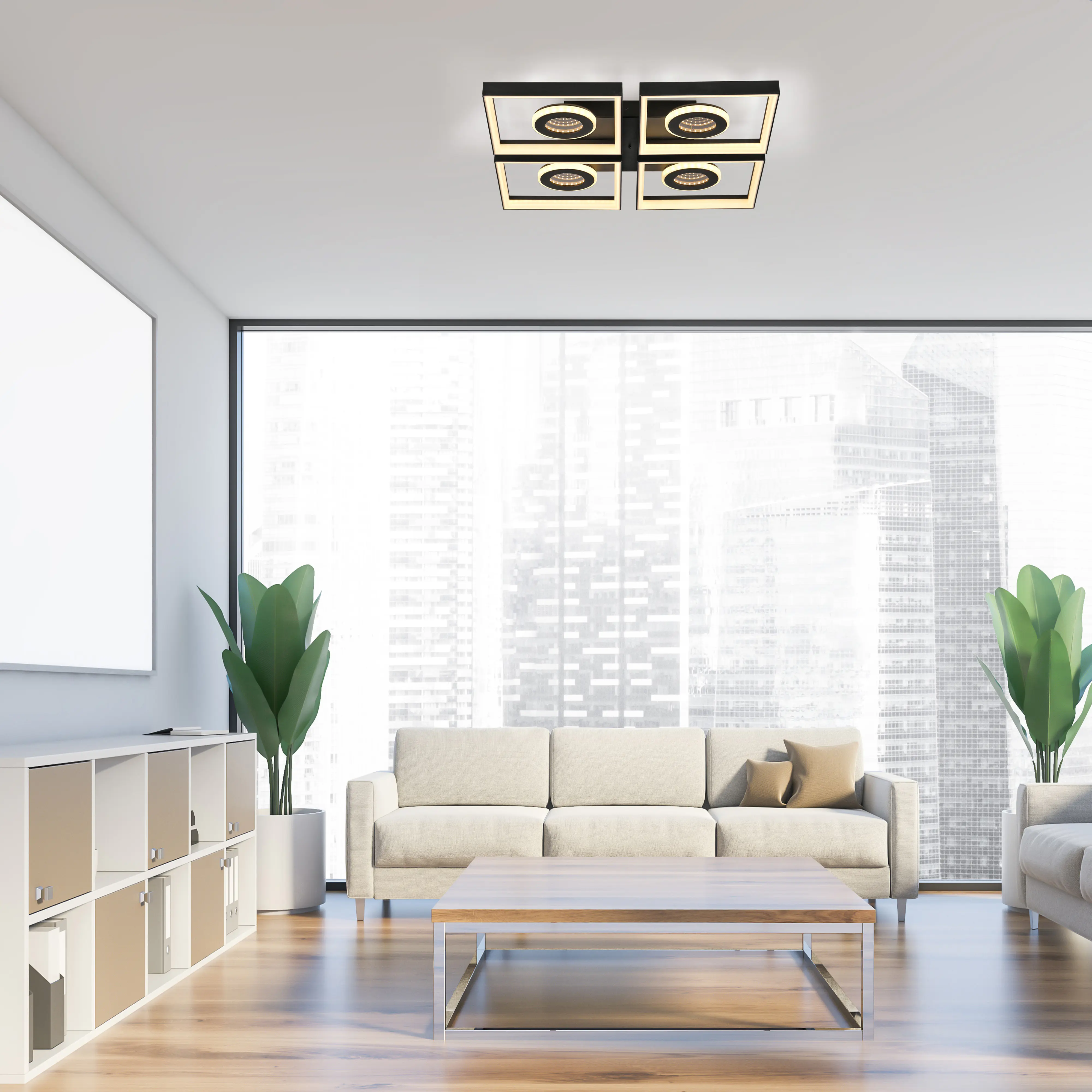 Paul Neuhaus LED Deckenleuchte Traforo 53 cm warmweiß-kaltweiß dimmbar 